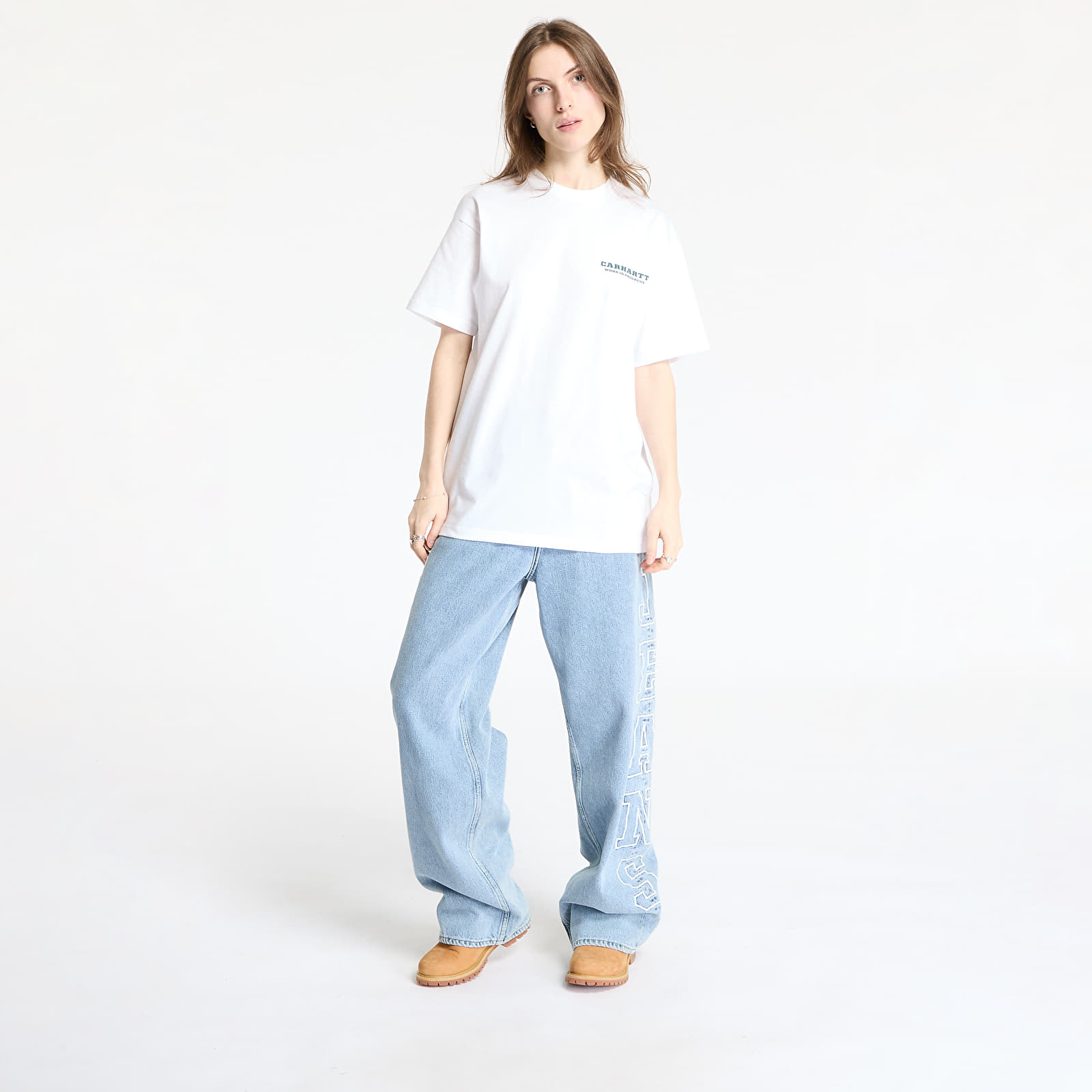 Vyriški marškinėliai Carhartt WIP S/S Runaway T-Shirt UNISEX White/ Malachite