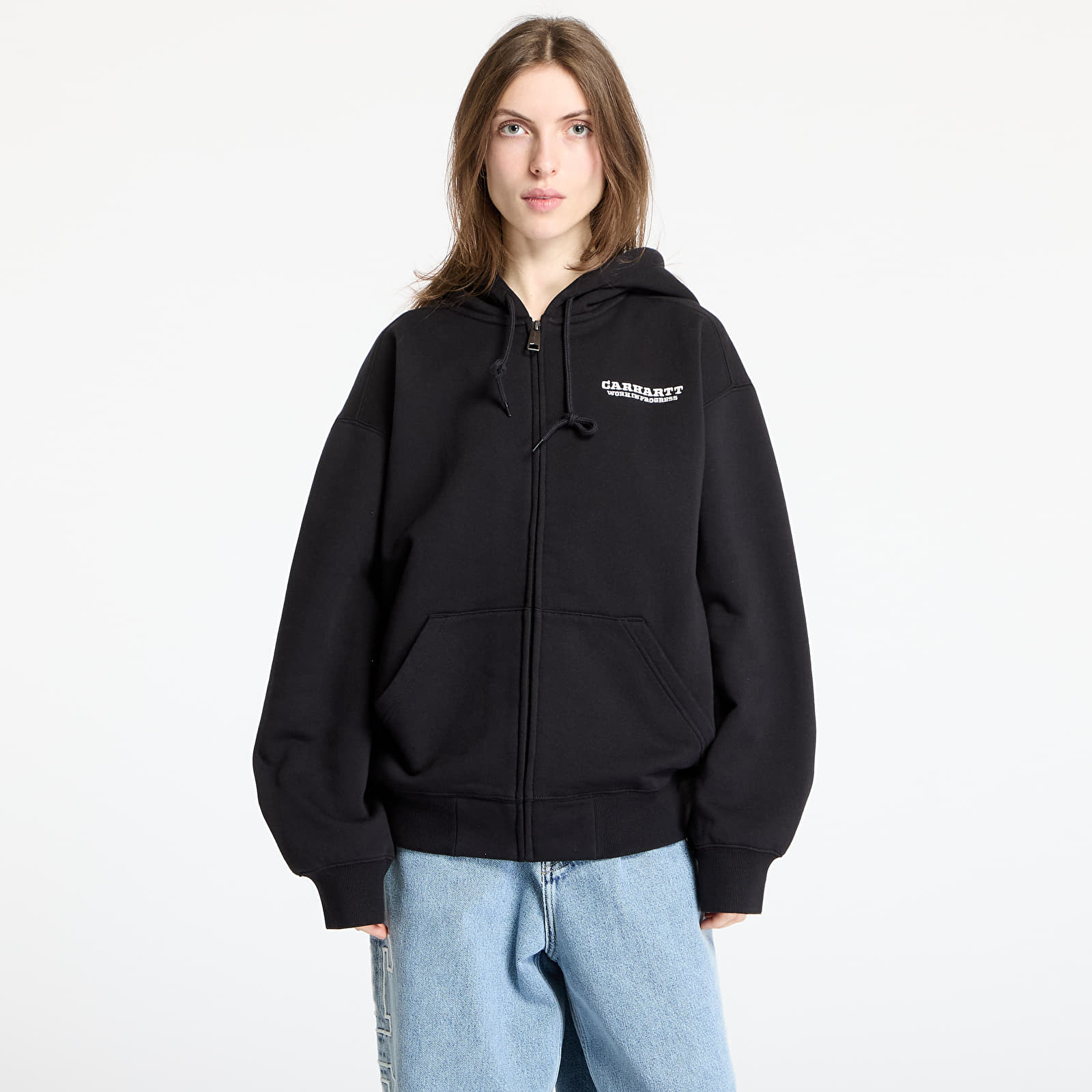 Hoodies and sweatshirts  Carhartt WIP Hooded Runaway Sweat Jacket UNISEX Black/ Wax Stone Washed