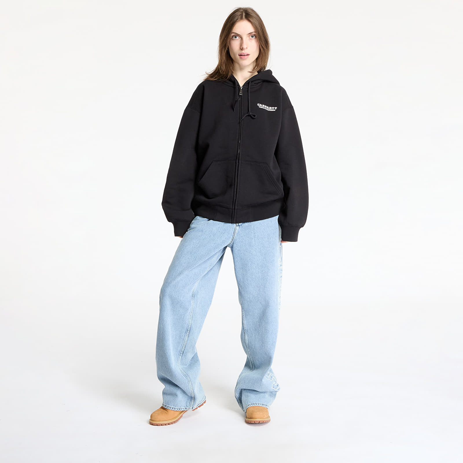 Hoodies and sweatshirts  Carhartt WIP Hooded Runaway Sweat Jacket UNISEX Black/ Wax Stone Washed
