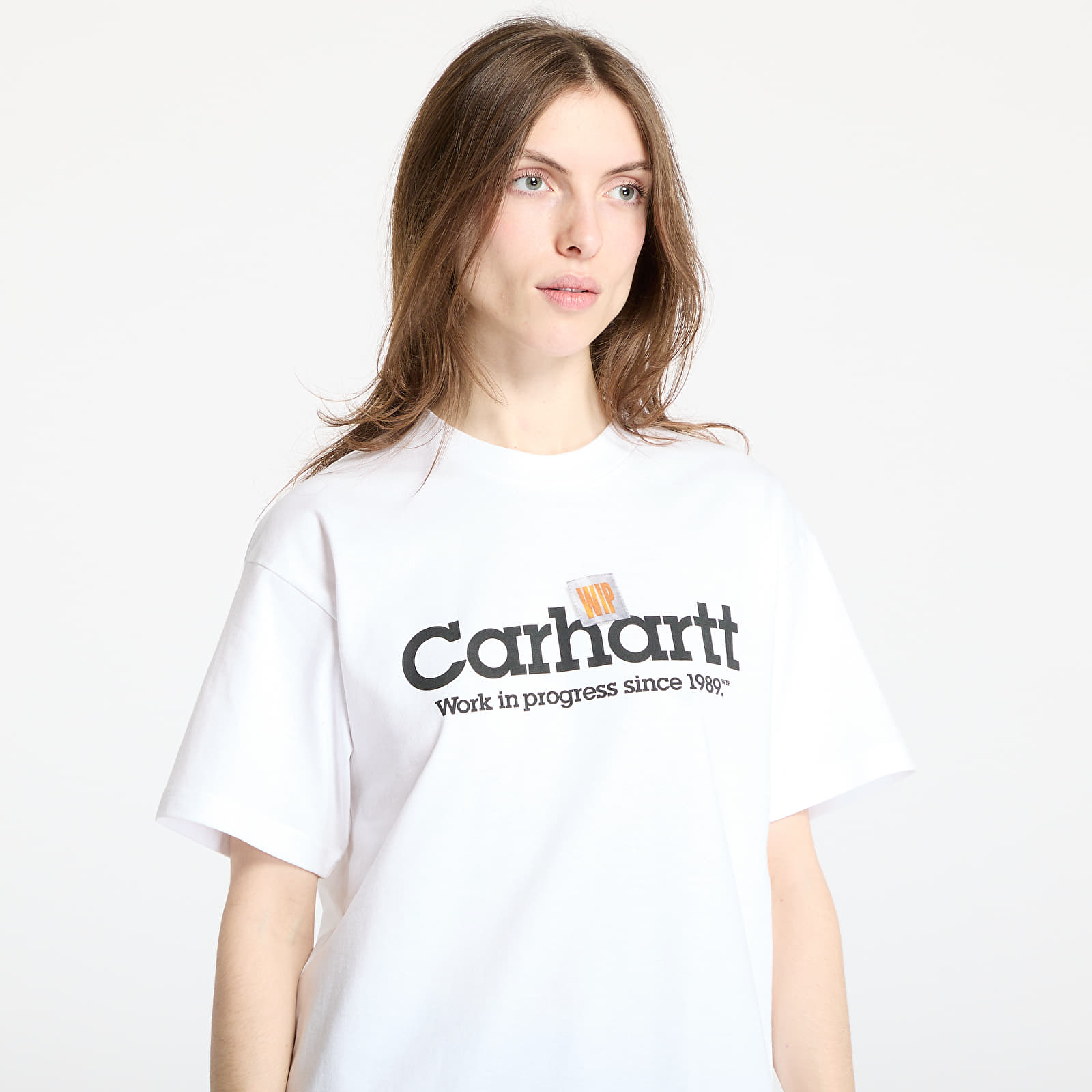 Men's T-shirts Carhartt WIP S/S Label Script T-Shirt UNISEX White