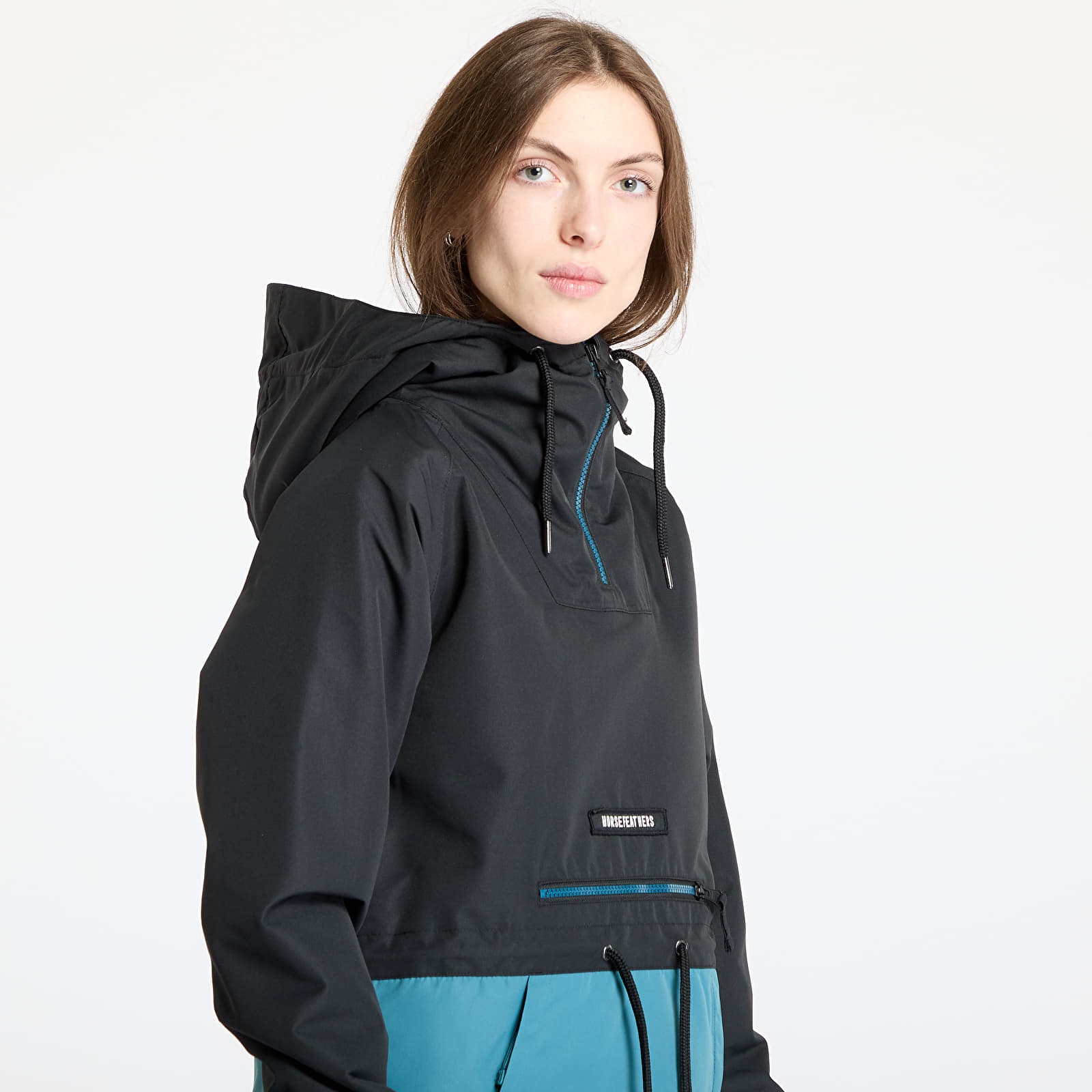 Chaquetas de mujer Horsefeathers Derin II Jacket Black/ Hydro