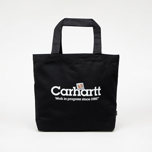 Väska Carhartt WIP Canvas Graphic Tote Large Label Script Print/ Black