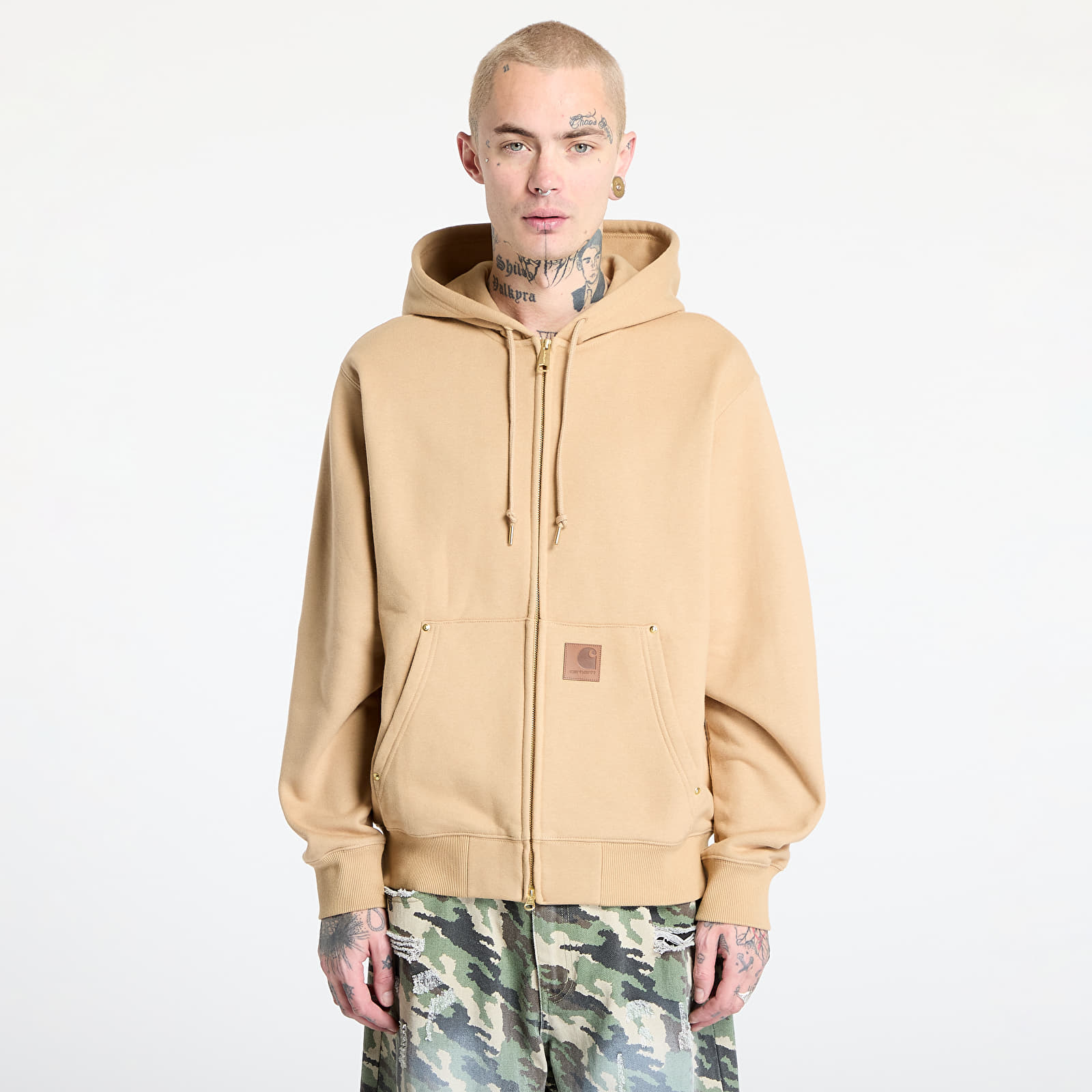 Férfi pulóverek Carhartt WIP Hooded Eldon Sweat Jacket UNISEX Dusty H Brown