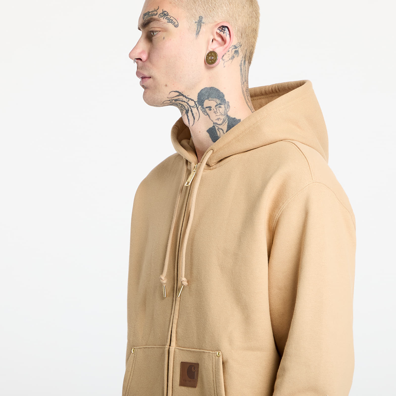 Férfi pulóverek Carhartt WIP Hooded Eldon Sweat Jacket UNISEX Dusty H Brown