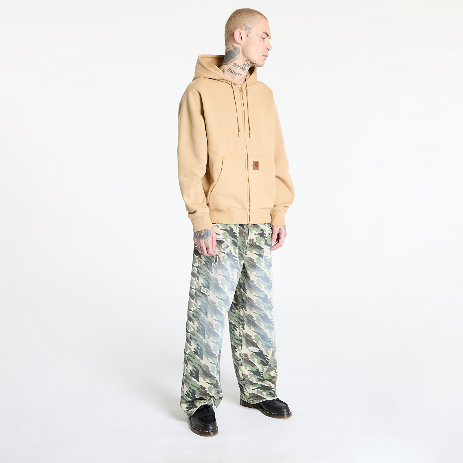 Férfi pulóverek Carhartt WIP Hooded Eldon Sweat Jacket UNISEX Dusty H Brown