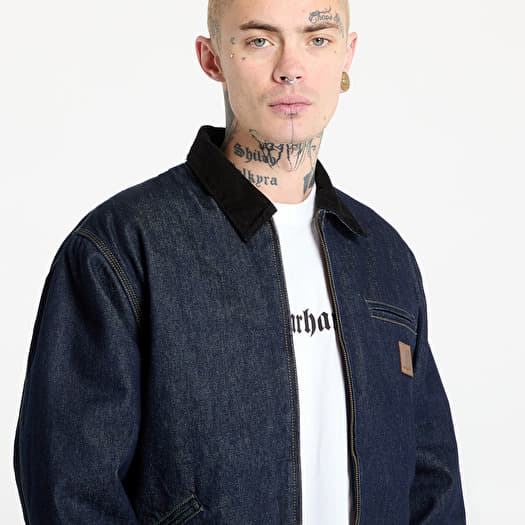 Carhartt WIP OG Detroit Jacket UNISEX Blue/ Black Rinsed | Queens