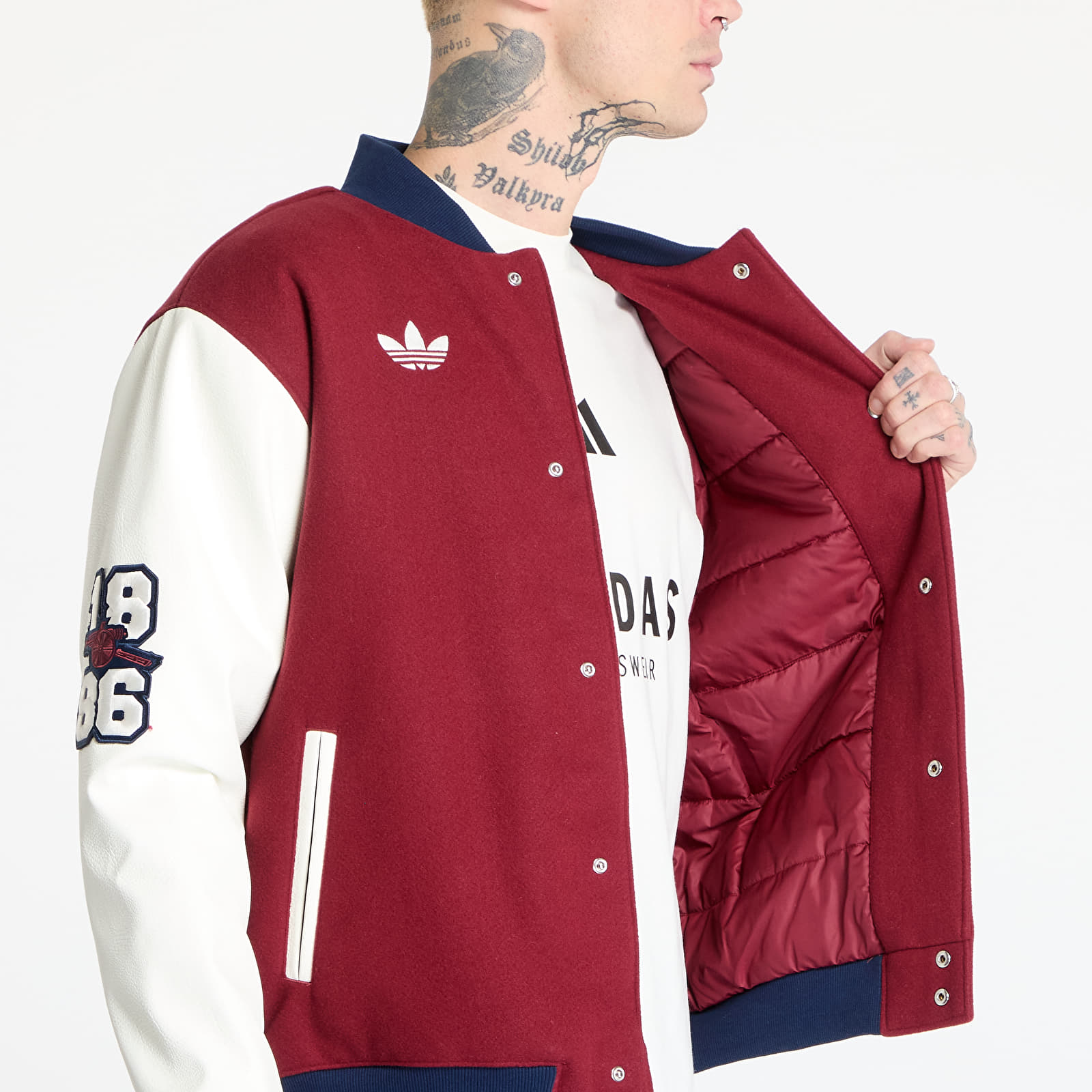 Bombers pour hommes adidas Arsenal FC Varcity Bomber Jacket Noble Maroon