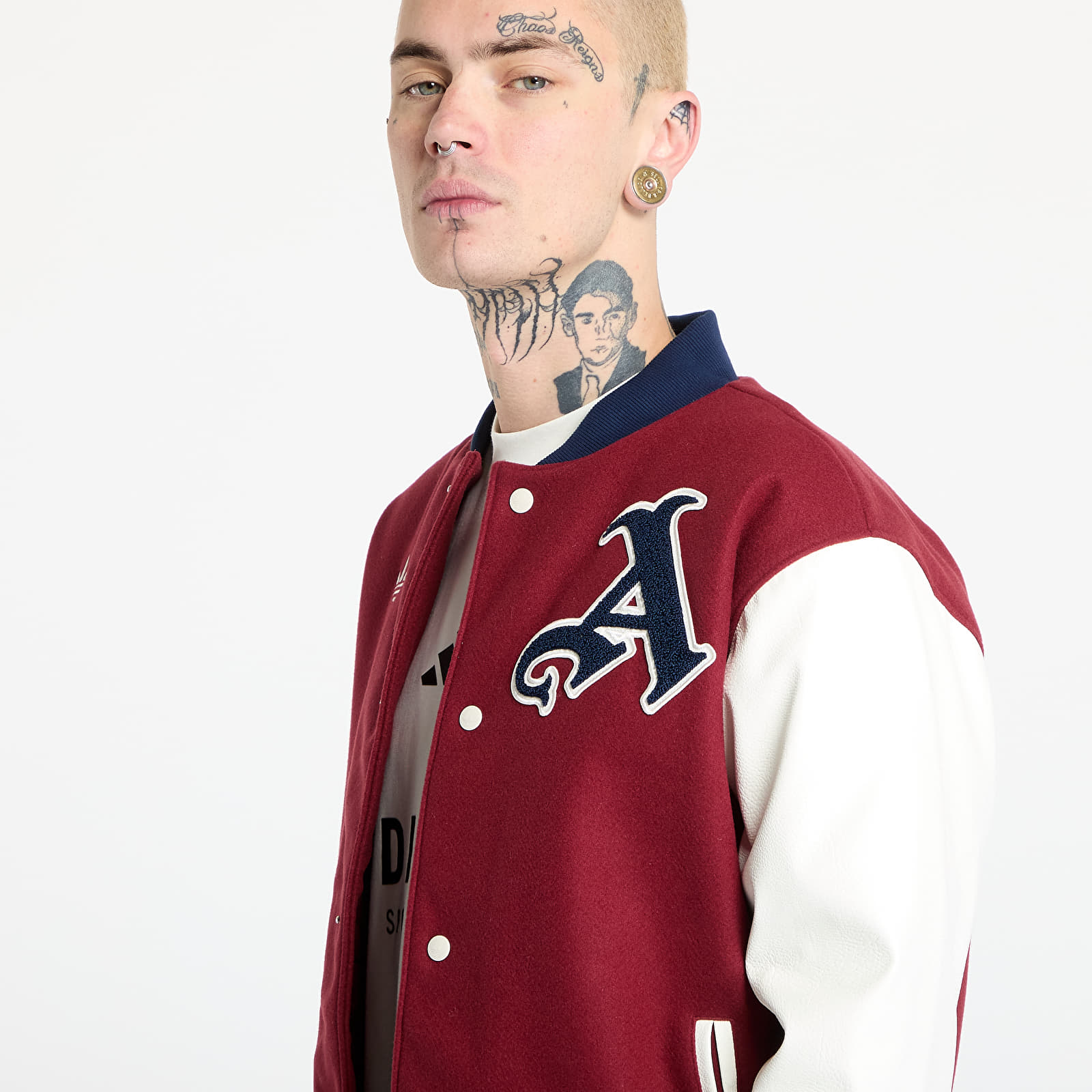 Bombers pour hommes adidas Arsenal FC Varcity Bomber Jacket Noble Maroon