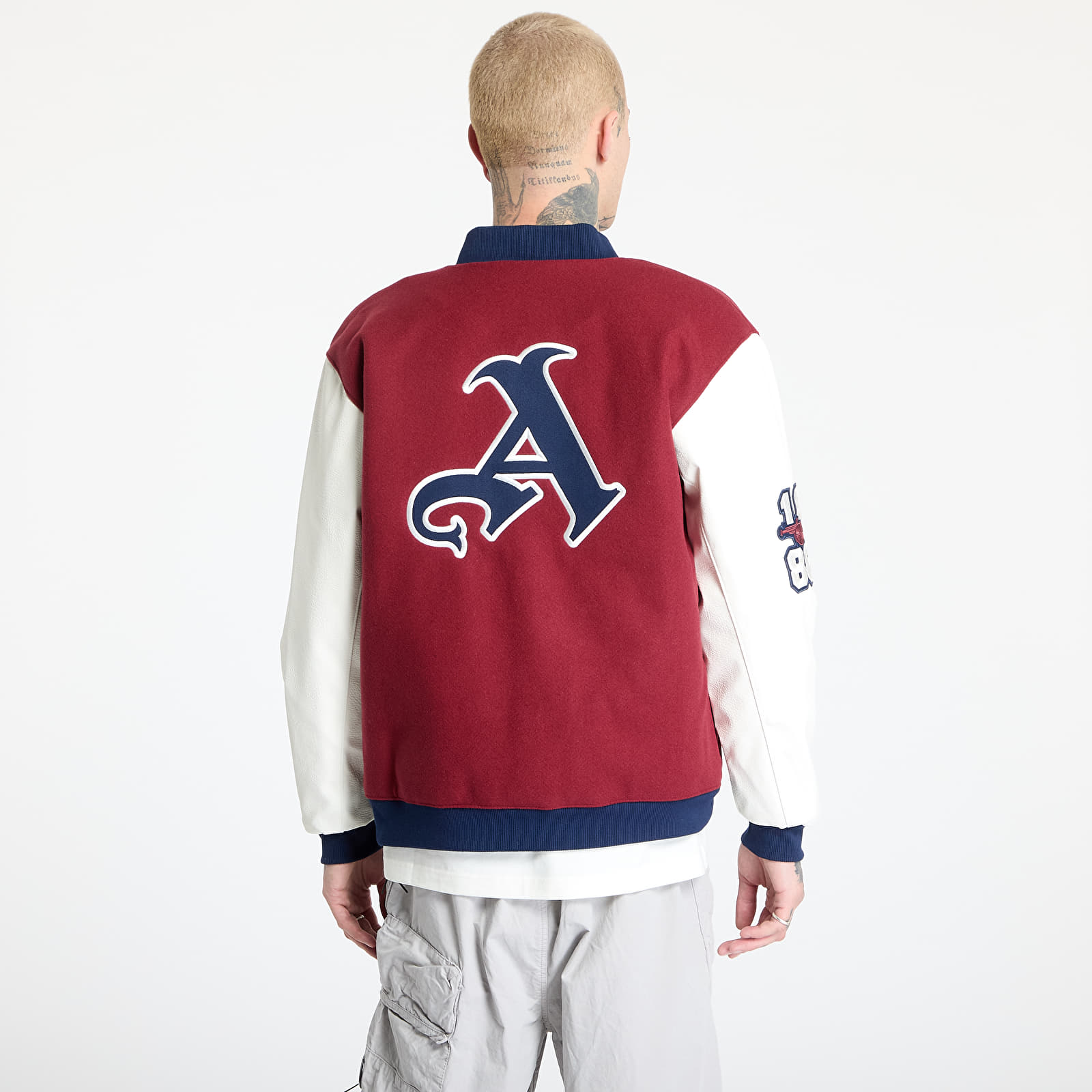 Bombers pour hommes adidas Arsenal FC Varcity Bomber Jacket Noble Maroon