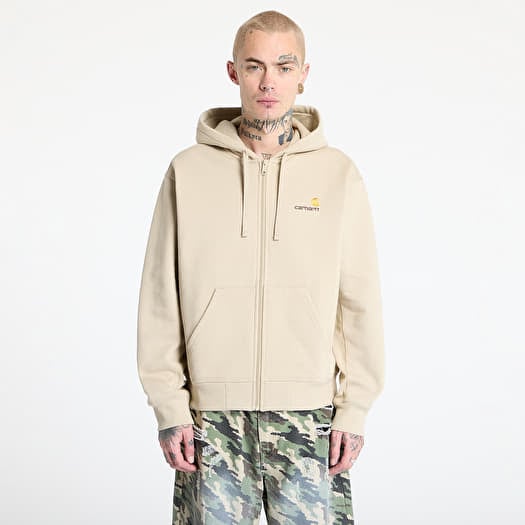 Mikina Carhartt WIP Hooded American Script Jacket UNISEX Fleur De Sel