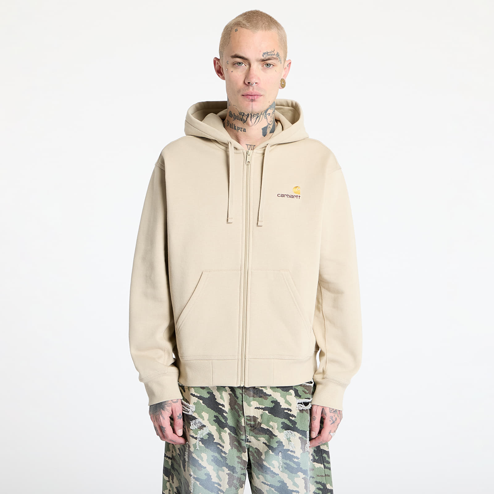 Kapuutsikud ja kampsunid Carhartt WIP Hooded American Script Jacket UNISEX Fleur De Sel