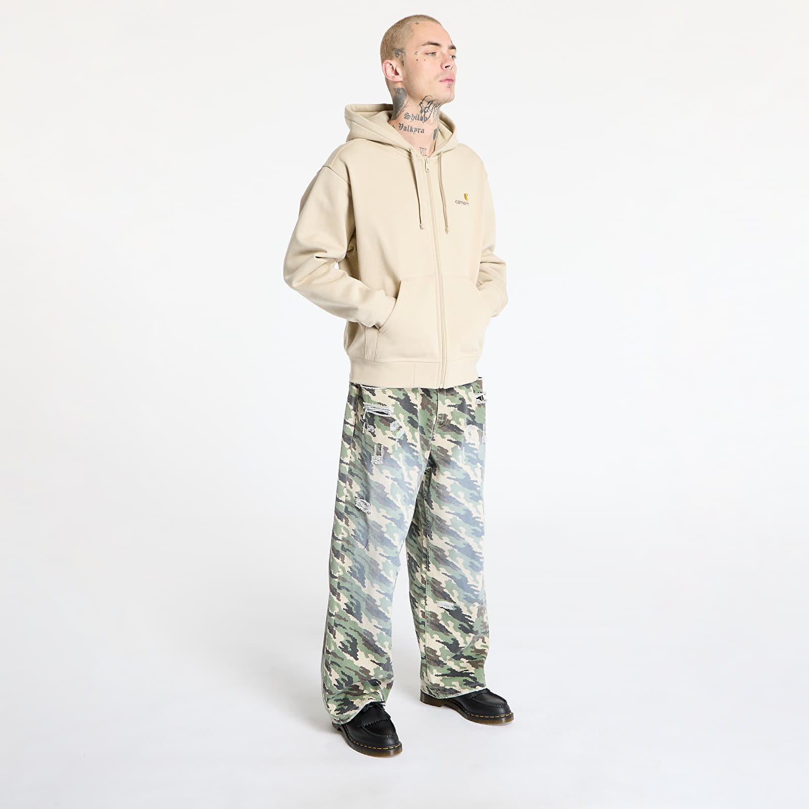 Kapuutsikud ja kampsunid Carhartt WIP Hooded American Script Jacket UNISEX Fleur De Sel