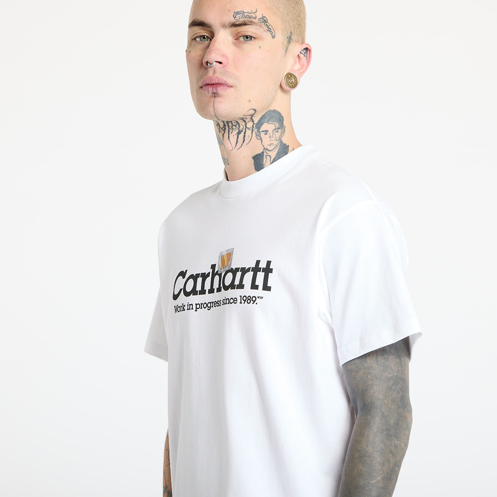 Men's T-shirts Carhartt WIP S/S Label Script T-Shirt UNISEX White