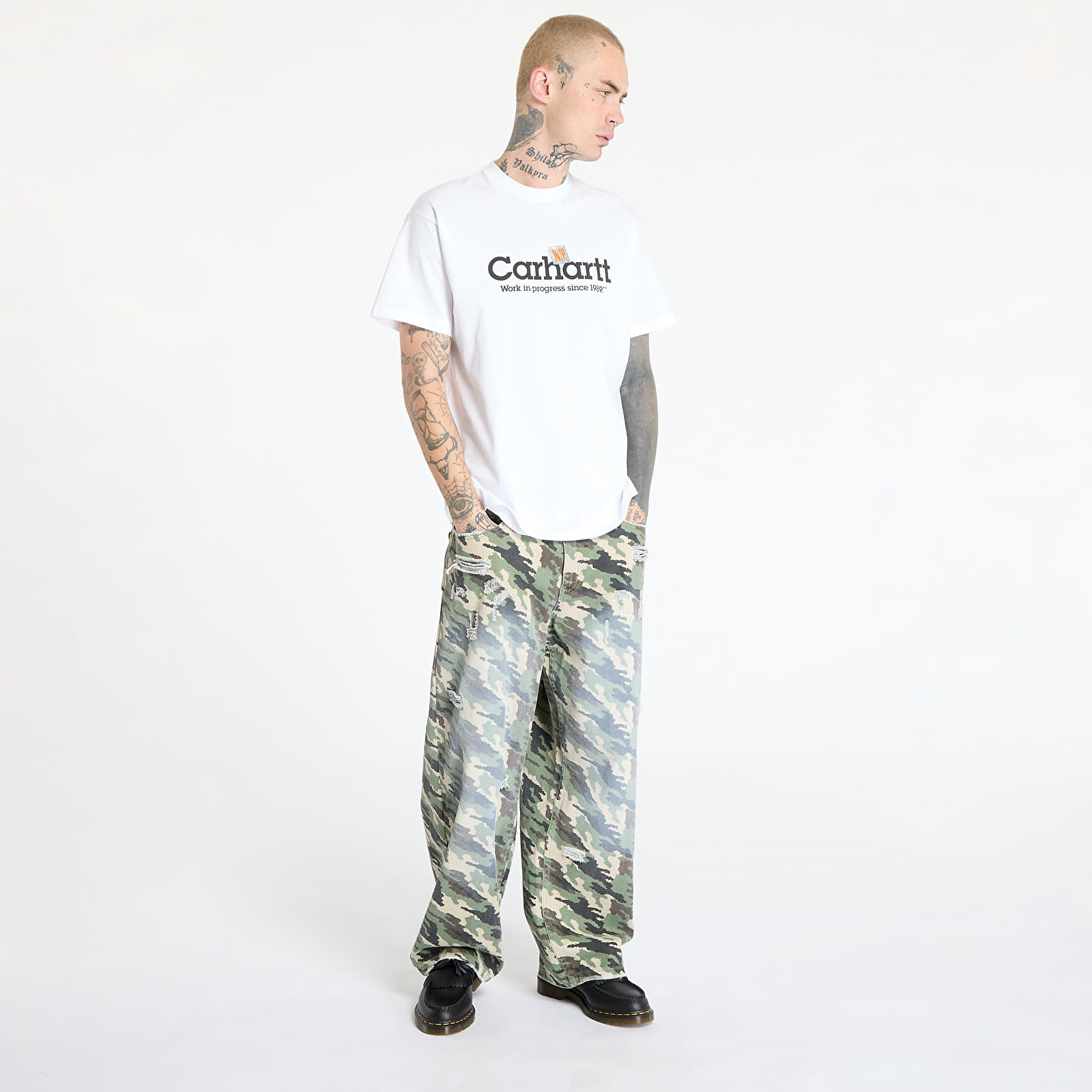 Men's T-shirts Carhartt WIP S/S Label Script T-Shirt UNISEX White