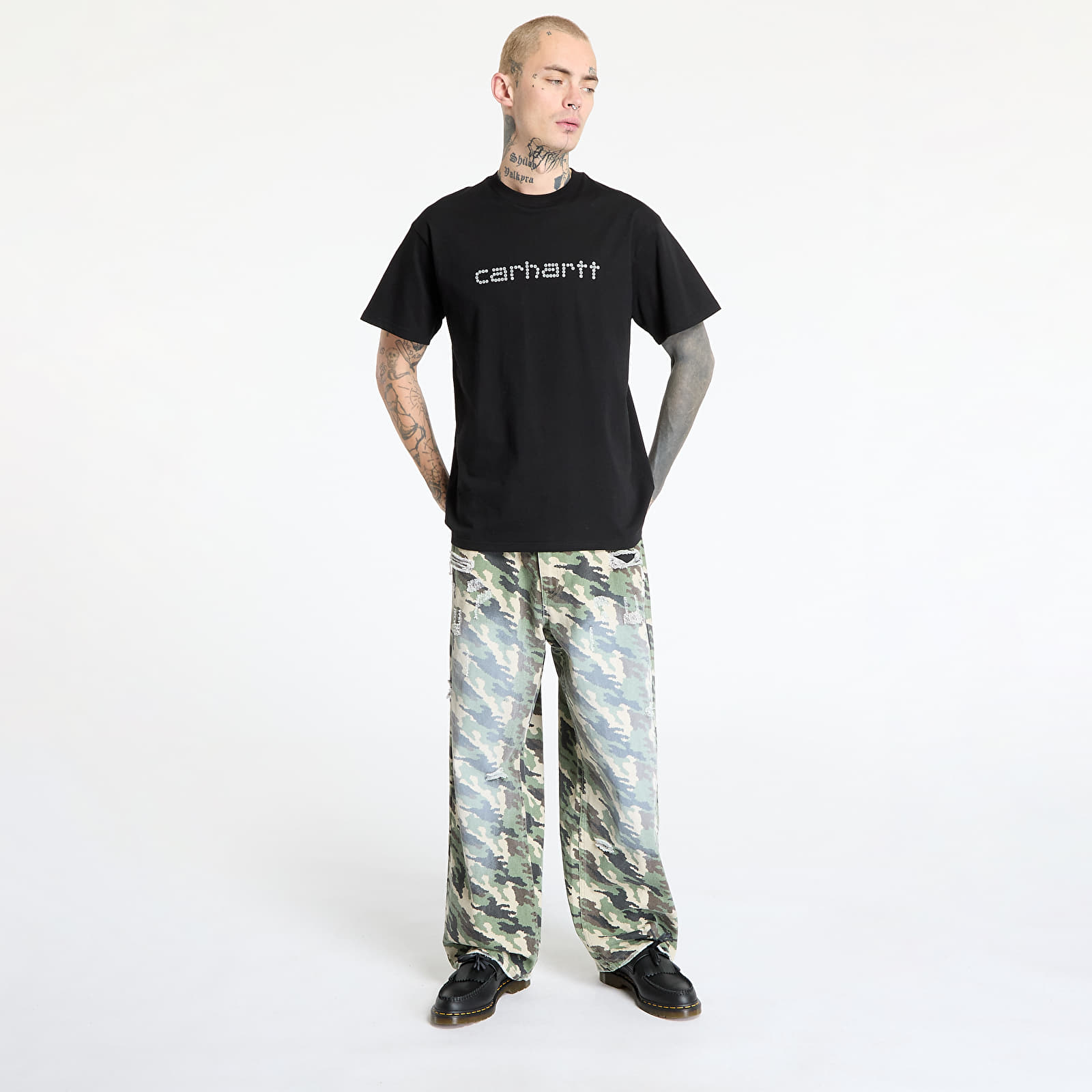 Heren T-shirts Carhartt WIP Rivet Script T-Shirt UNISEX Black
