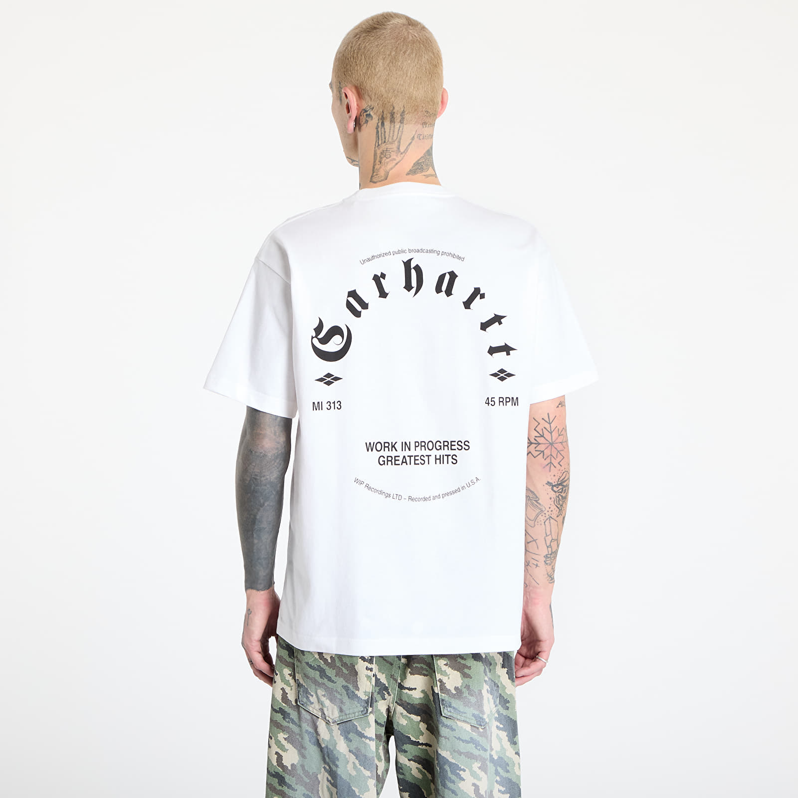 Meeste T-särgid Carhartt WIP S/S Greatest Hits T-Shirt UNISEX White/ Black