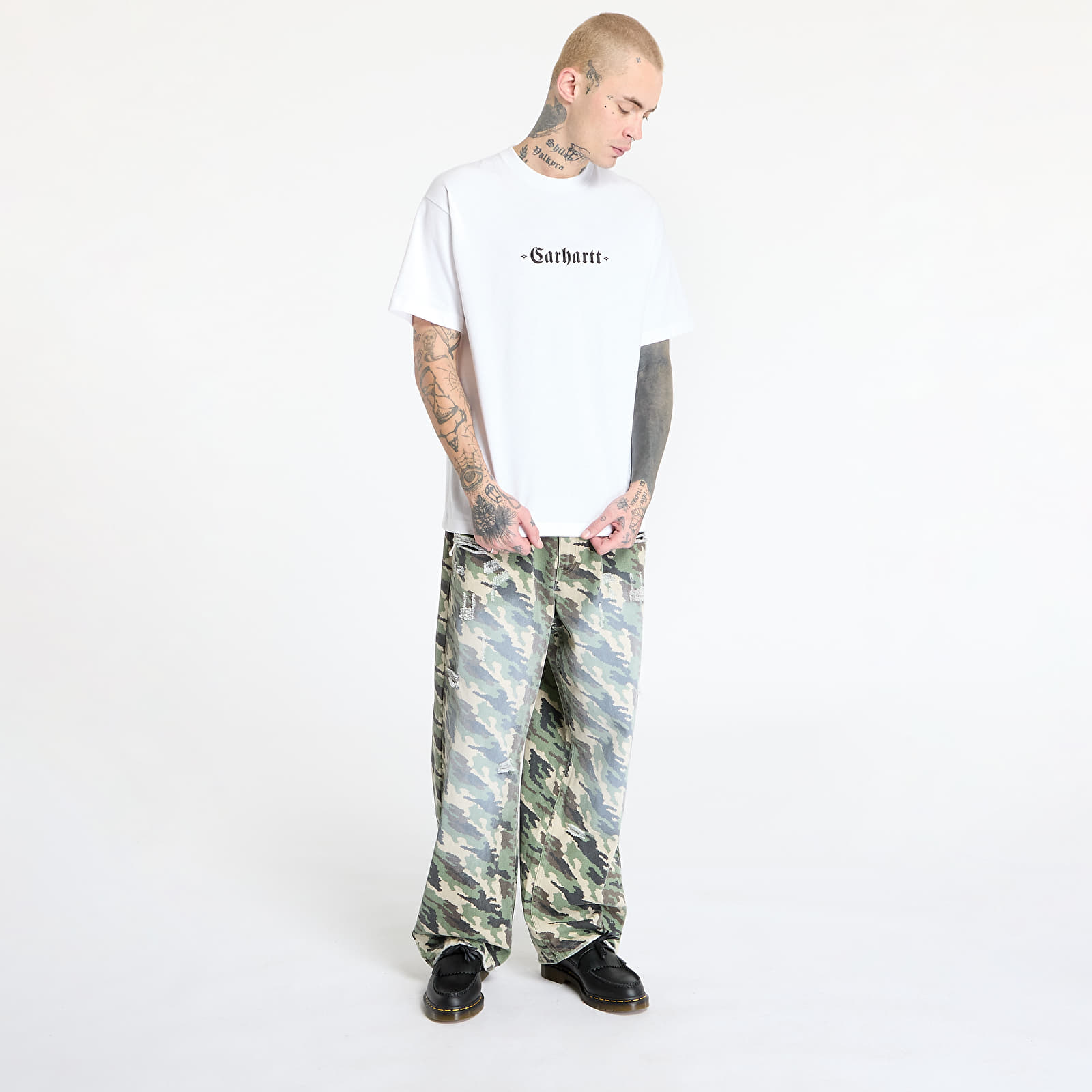 Meeste T-särgid Carhartt WIP S/S Greatest Hits T-Shirt UNISEX White/ Black