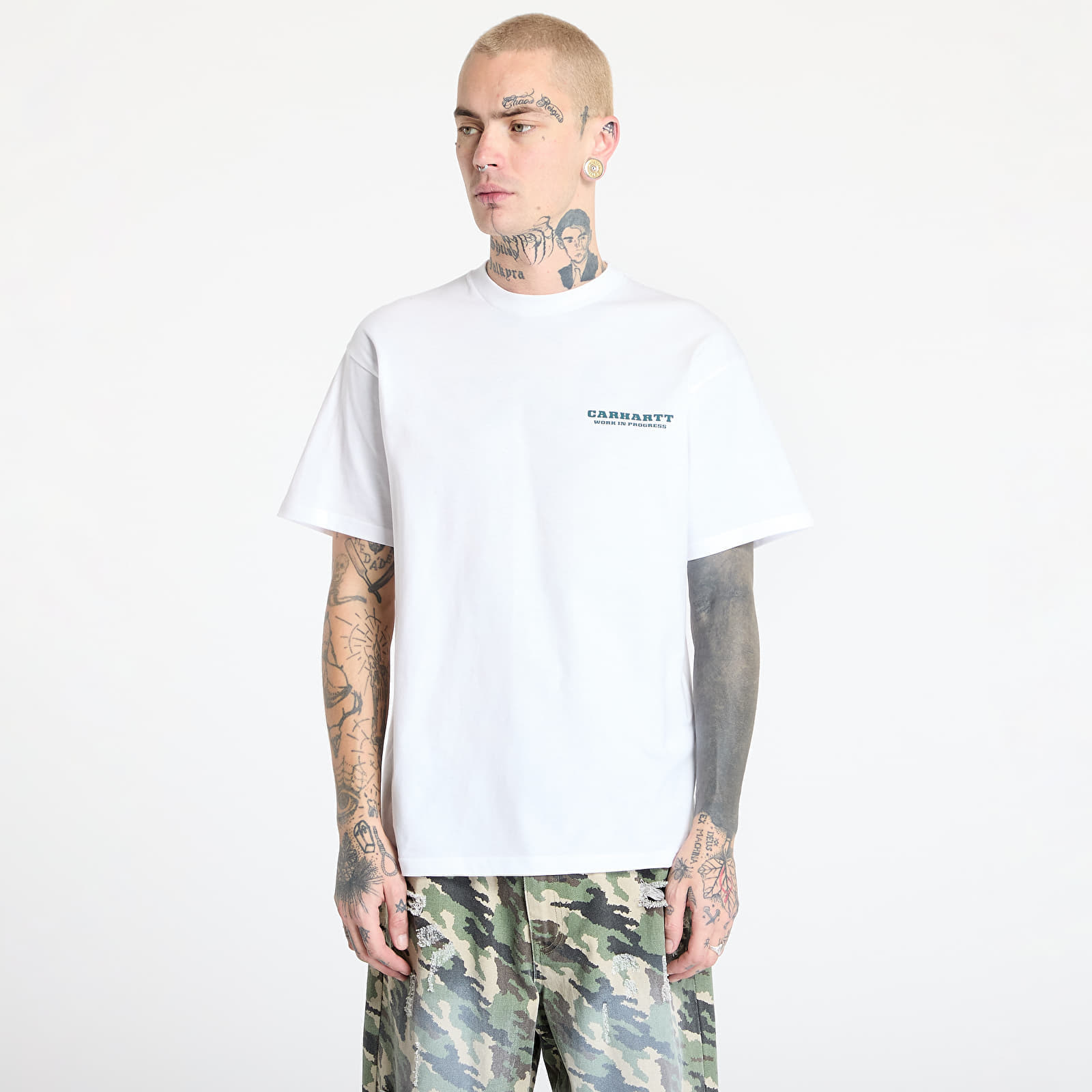 Tricou Carhartt WIP S/S Runaway T-Shirt UNISEX White/ Malachite