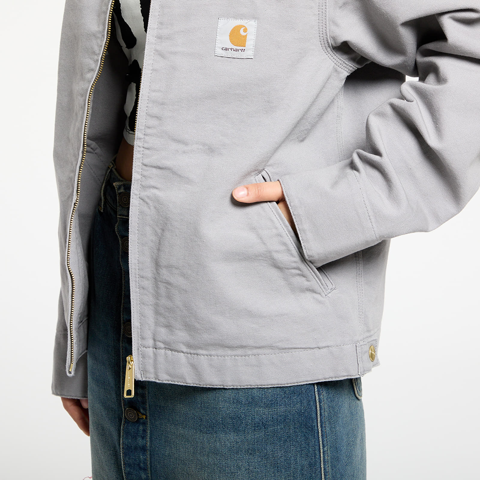 Men's jackets Carhartt WIP Detroit Jacket UNISEX Yosemite/ Black Rinsed