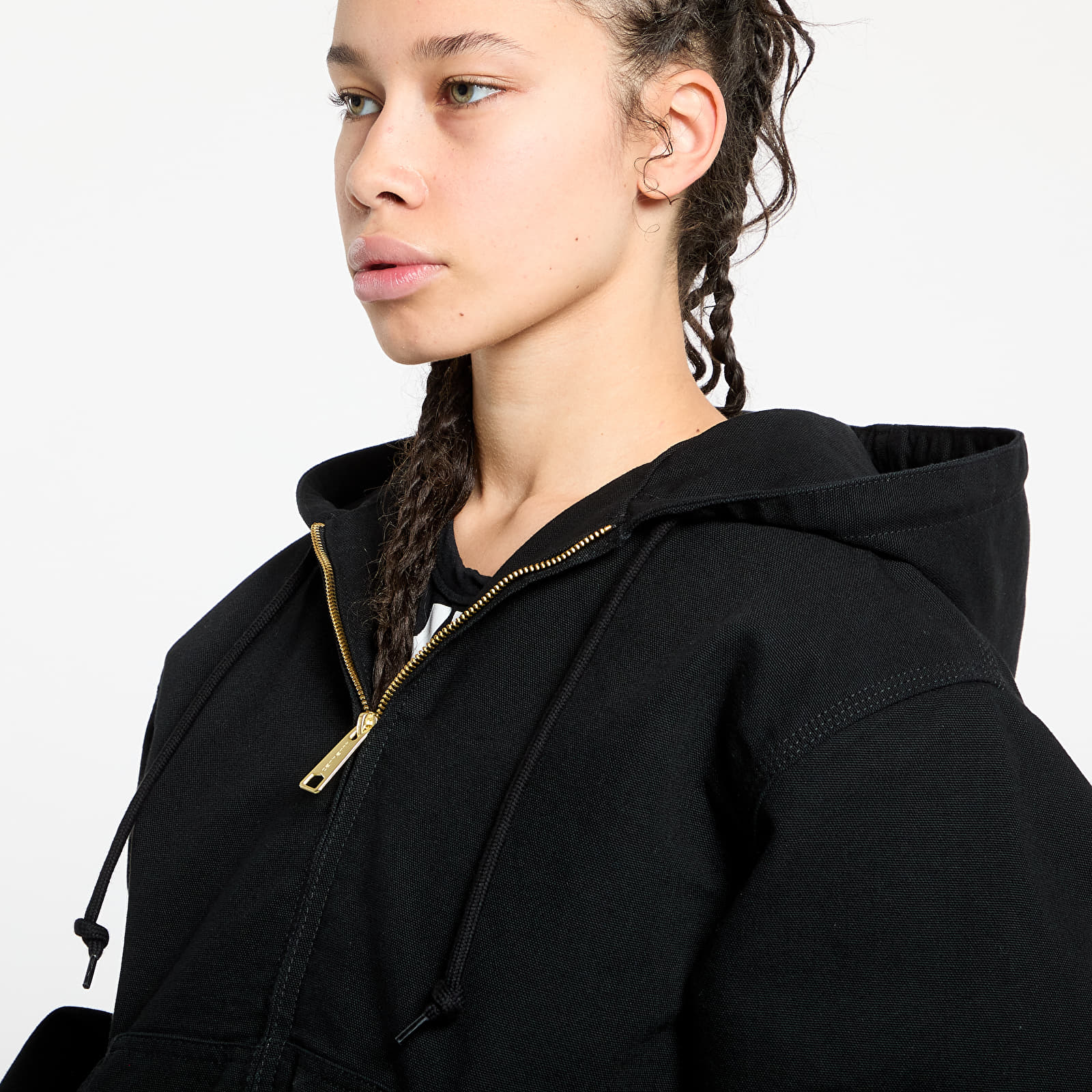Pánské bundy Carhartt WIP OG Active Jacket UNISEX Black Rinsed
