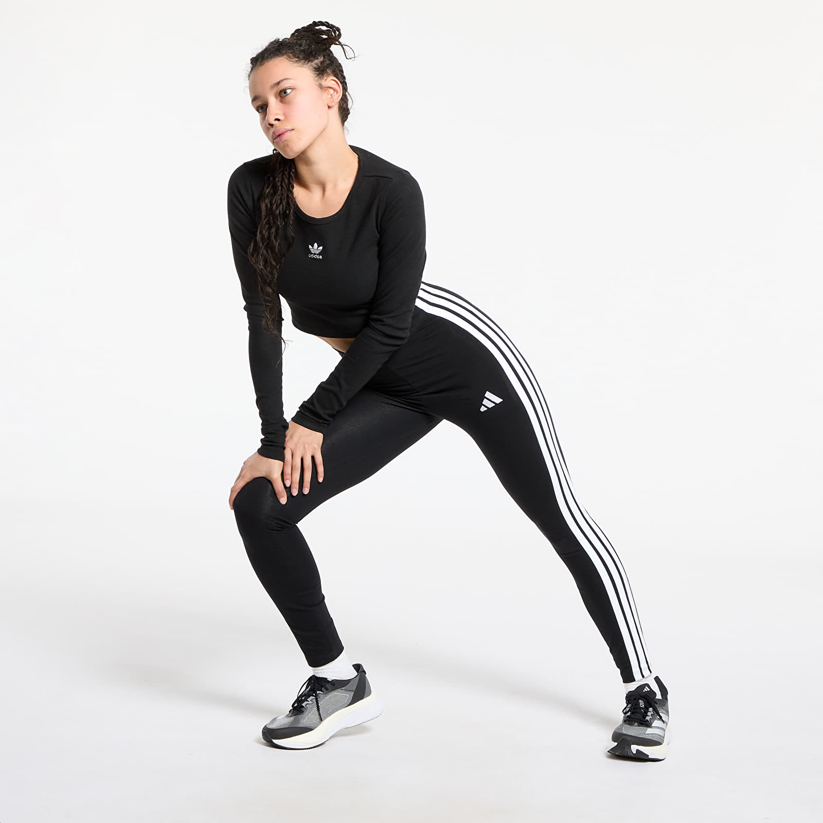 Leggings adidas Essentials 3-Stripes Cotton Leggings Black/ White