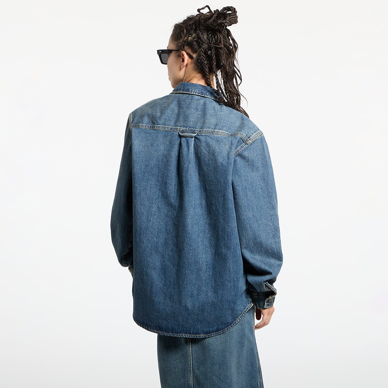 Üleriided Carhartt WIP Lincoln Shirt Jacket UNISEX Blue Worn Used Wash