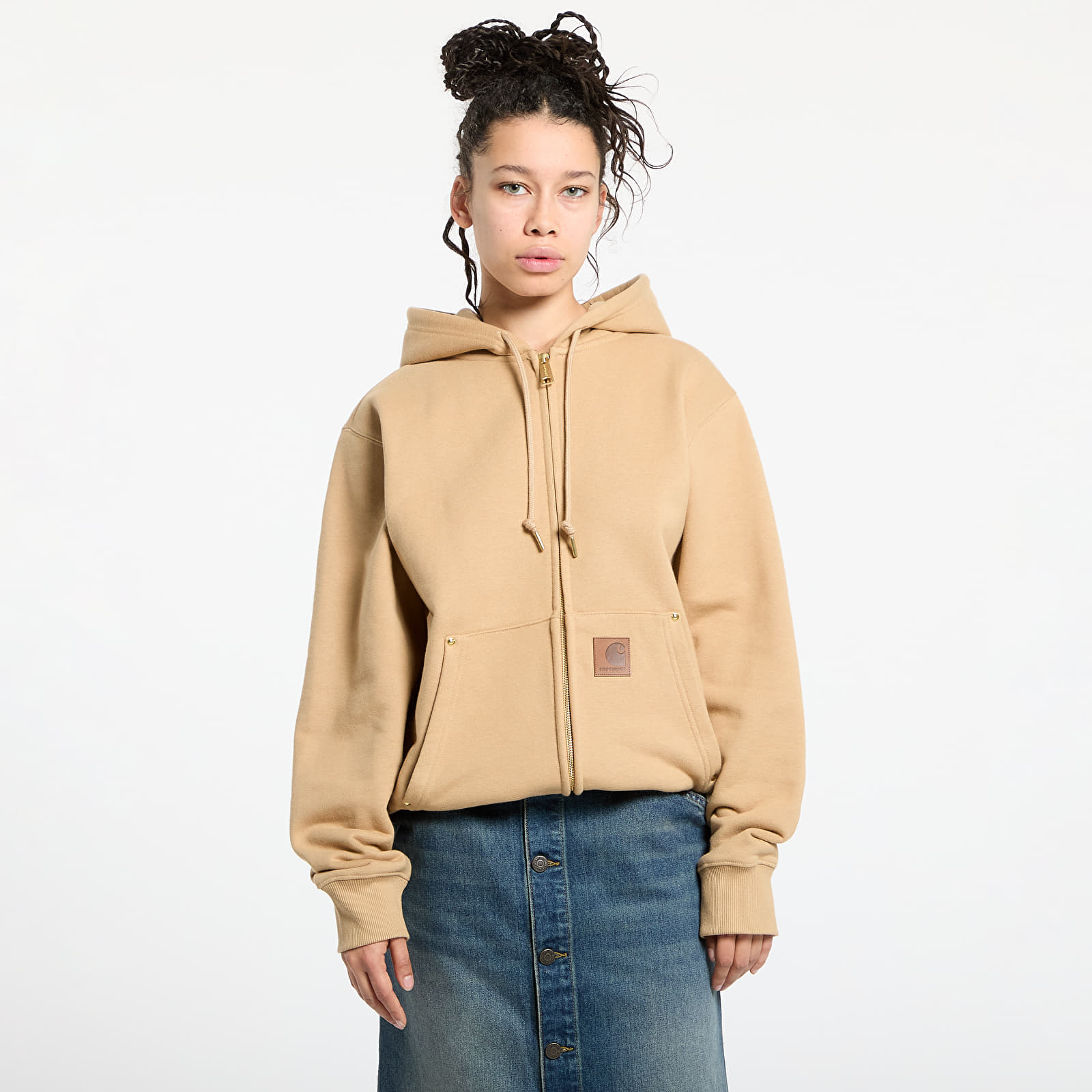 Férfi pulóverek Carhartt WIP Hooded Eldon Sweat Jacket UNISEX Dusty H Brown