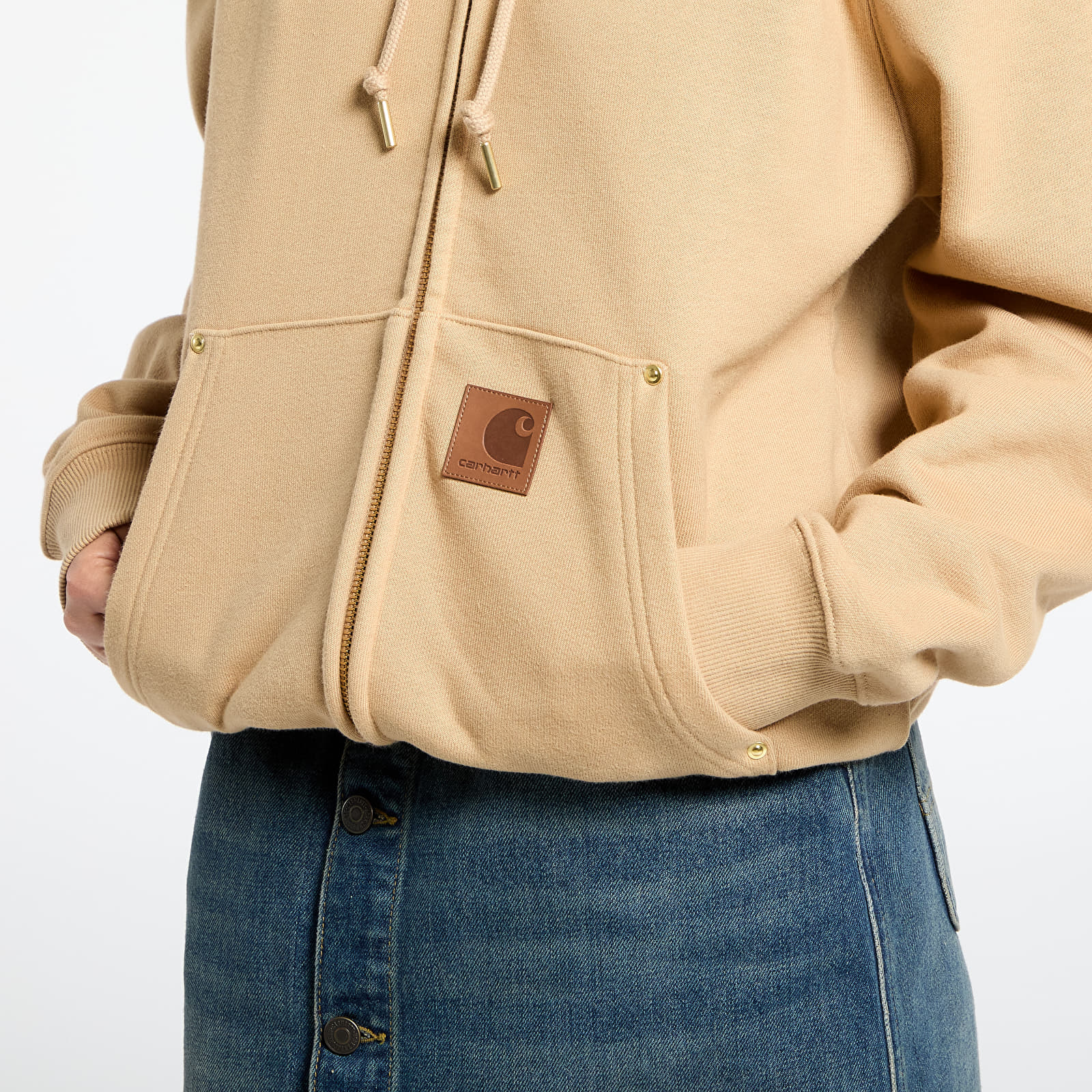 Férfi pulóverek Carhartt WIP Hooded Eldon Sweat Jacket UNISEX Dusty H Brown