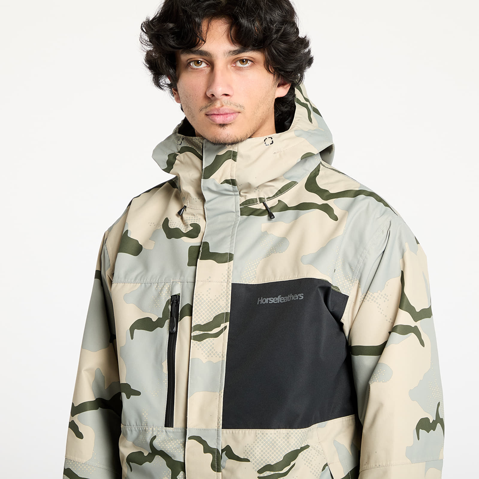 Pánské bundy Horsefeathers Track Jacket Desert Camo