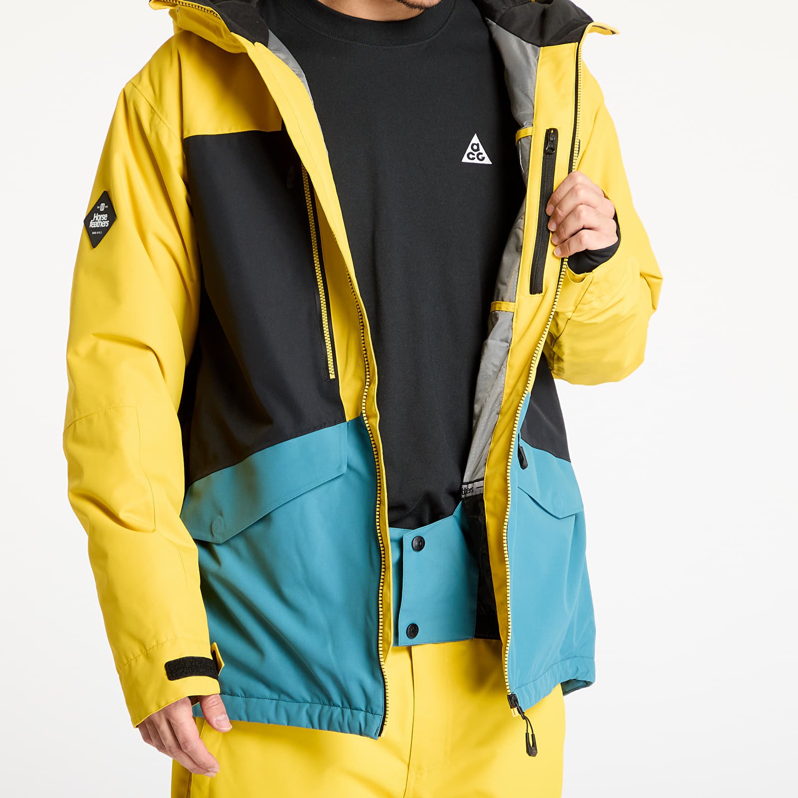 Férfi kabátok Horsefeathers Halen II Insulated Jacket Sulphur/ Hydro