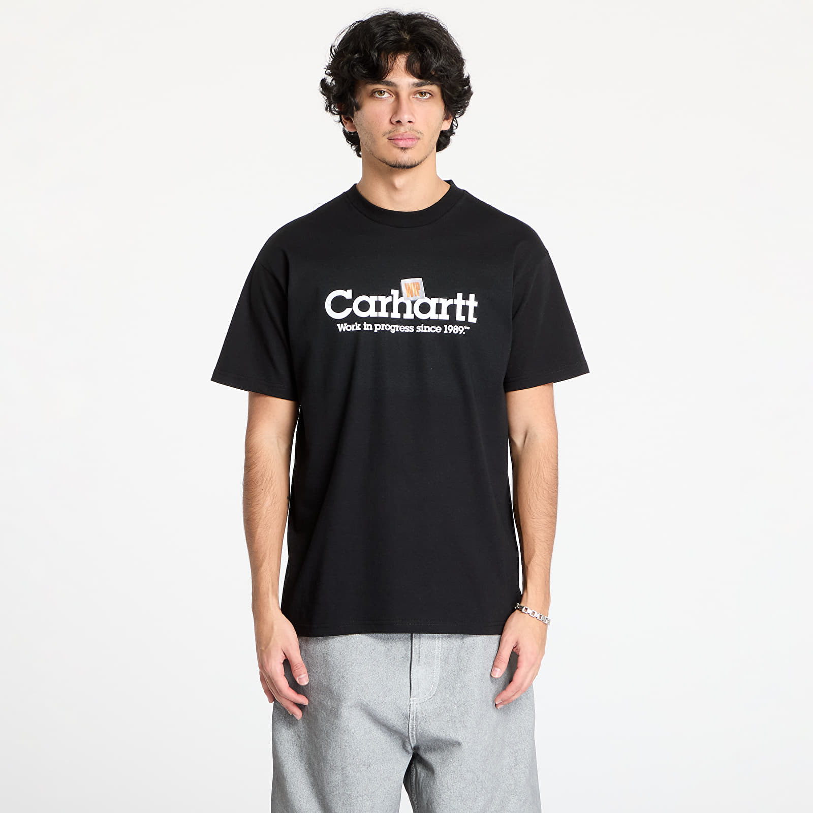 Camisetas hombre Carhartt WIP S/S Label Script T-Shirt UNISEX Black
