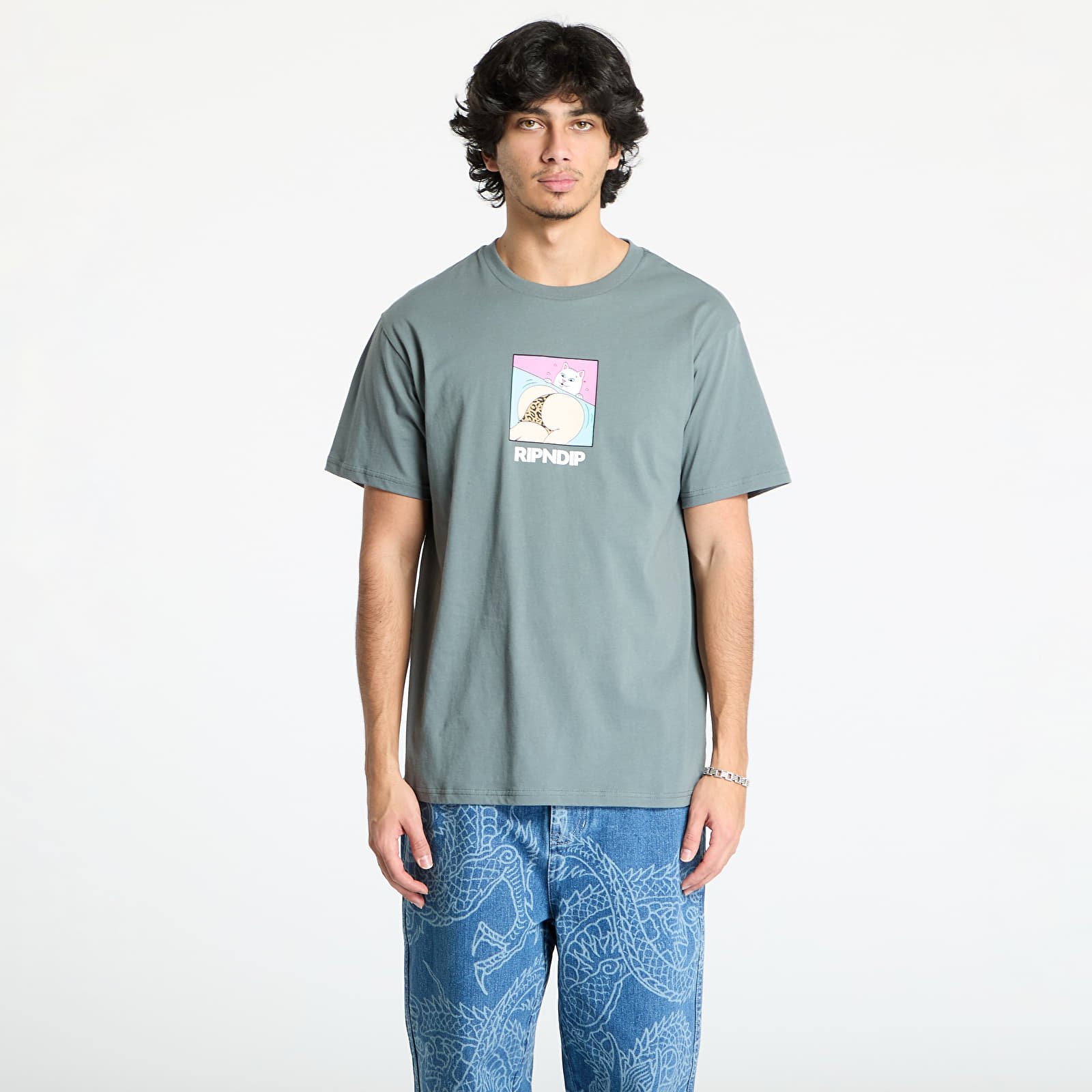 Koszulki męskie RIPNDIP Peaches And Nerm Tee Charcoal