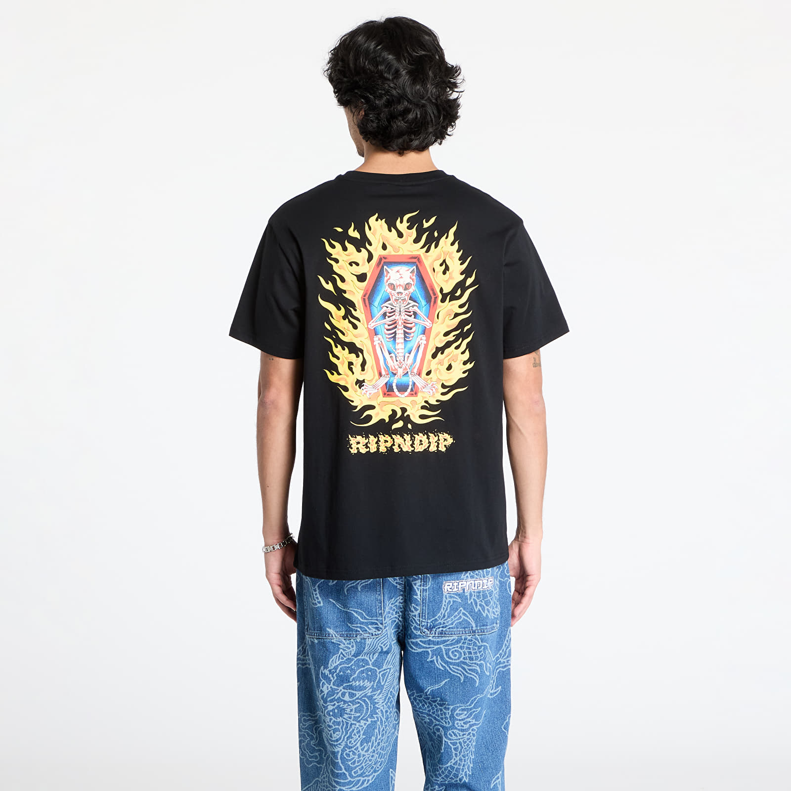 Moške majice RIPNDIP Burn In Heck Tee Black
