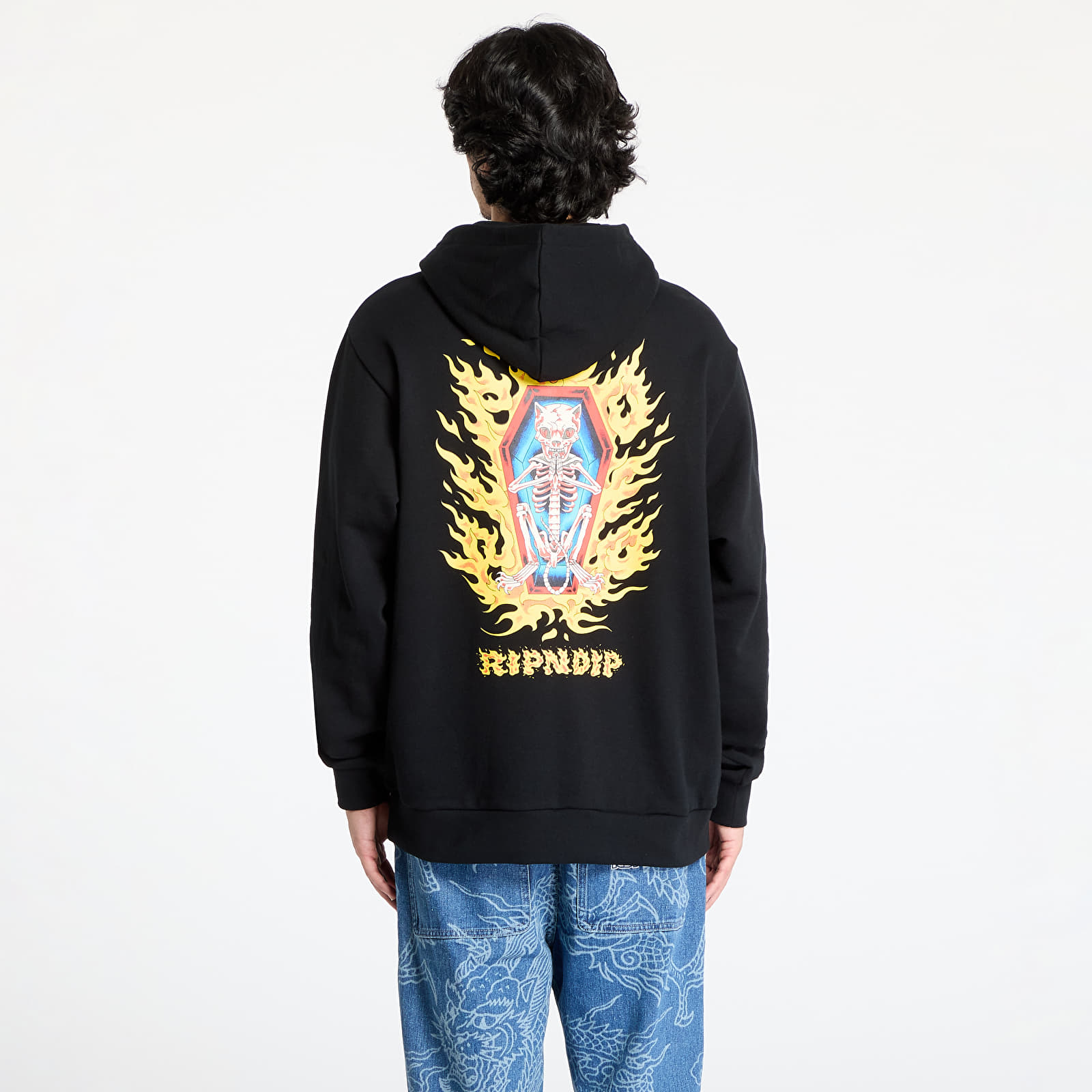 Herren-Sweatshirts RIPNDIP Burn In Heck Hoodie Black