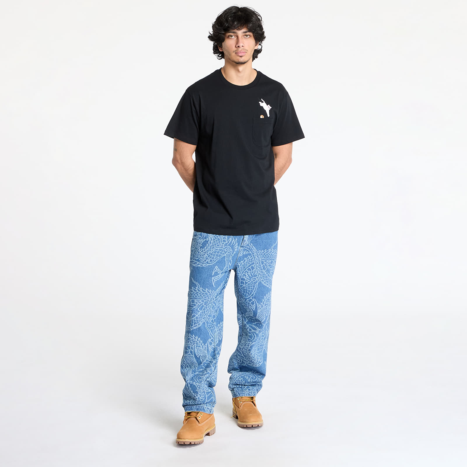 Men's T-shirts RIPNDIP Jumpin In Pocket Tee Black