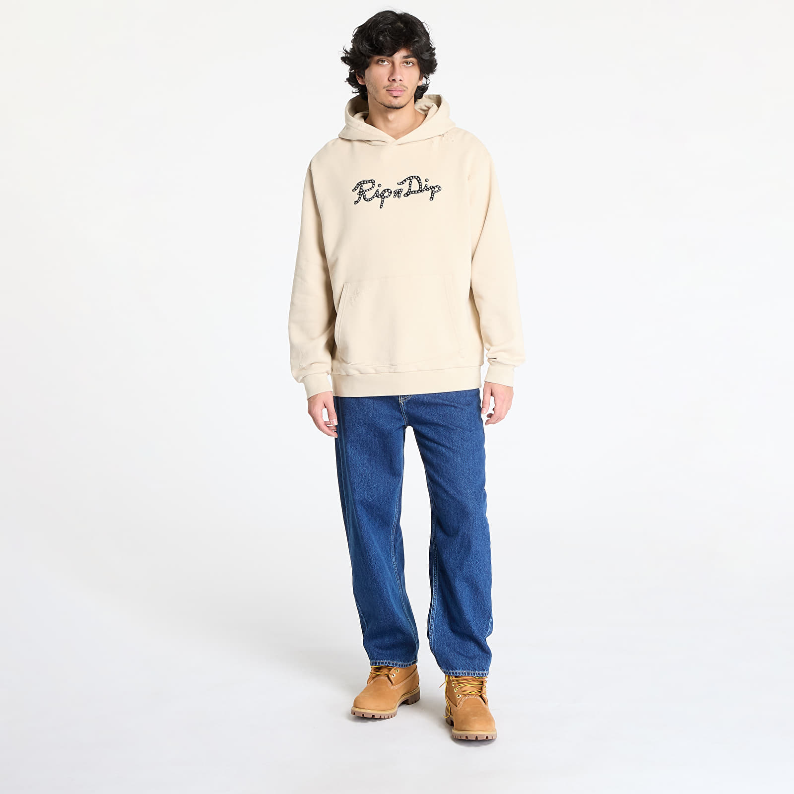 Moške majice RIPNDIP Script Hoodie Khaki