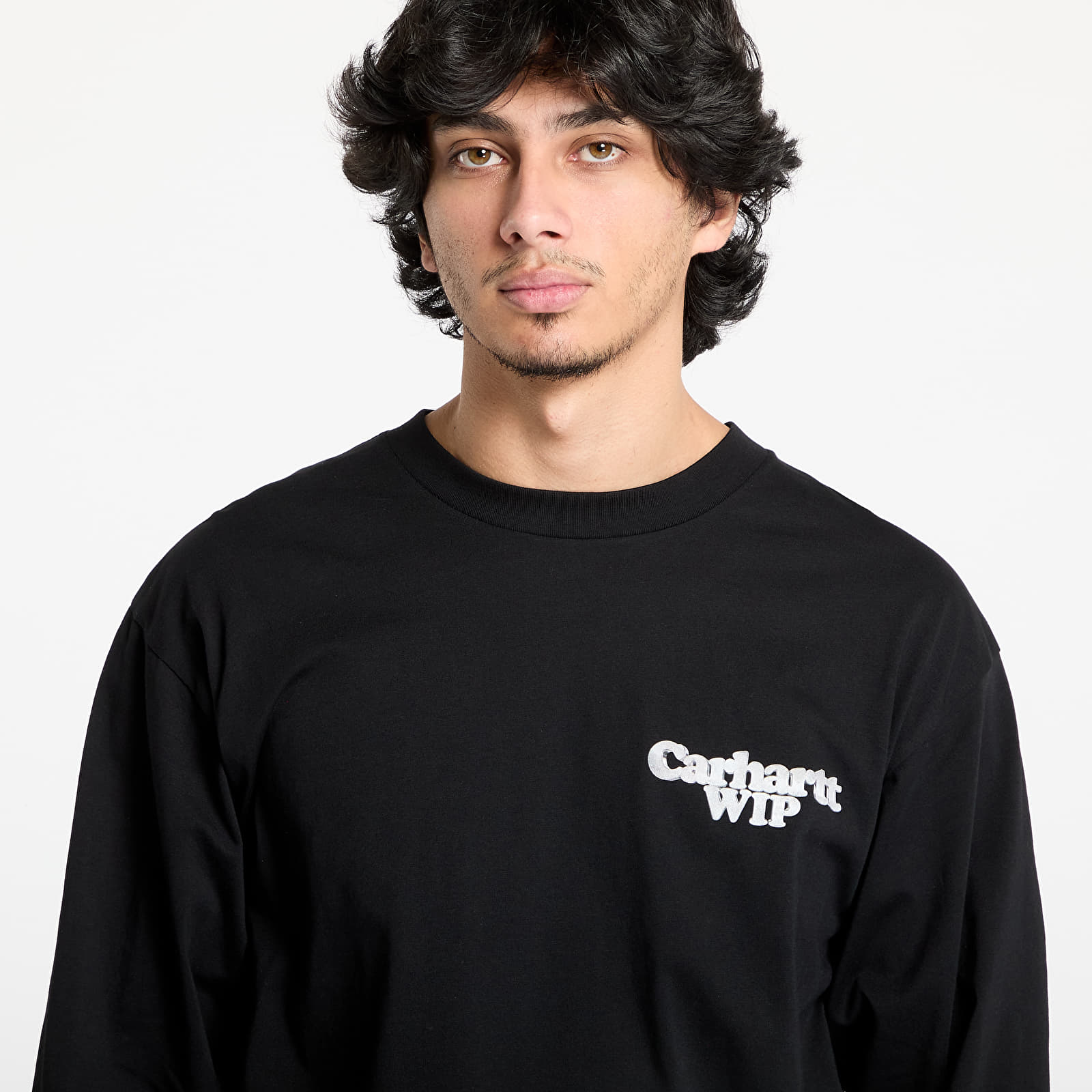 Moške majice Carhartt WIP L/S Chain Link T-Shirt UNISEX Black/ Silver