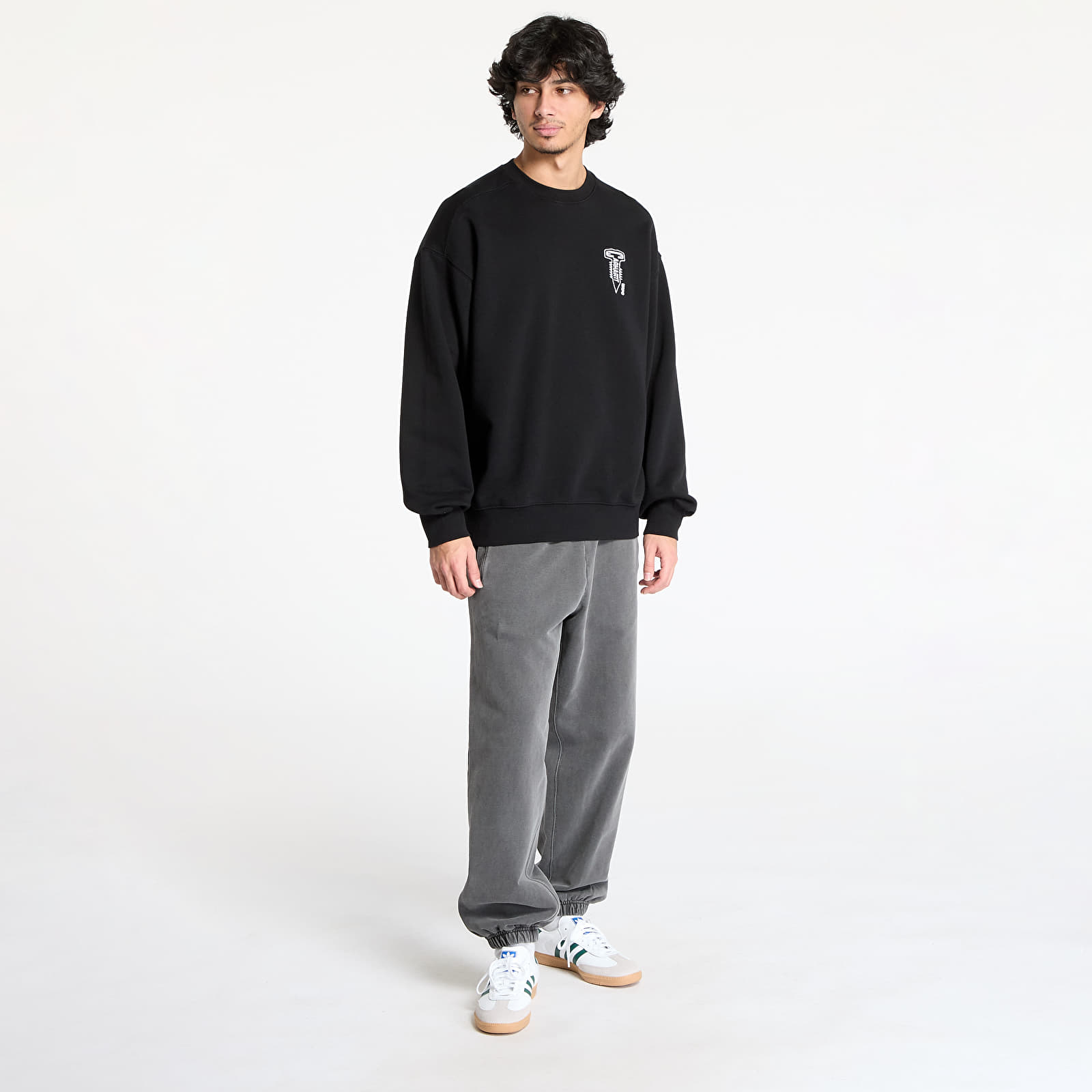 Herren-Sweatshirts Carhartt WIP Cross Screw Sweat UNISEX Black/ White
