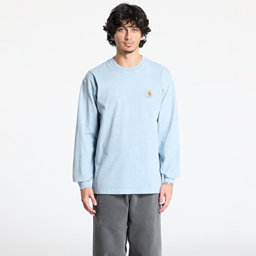 Tricou Carhartt WIP L/S Vista T-Shirt UNISEX Dusty Ice Garment Dyed
