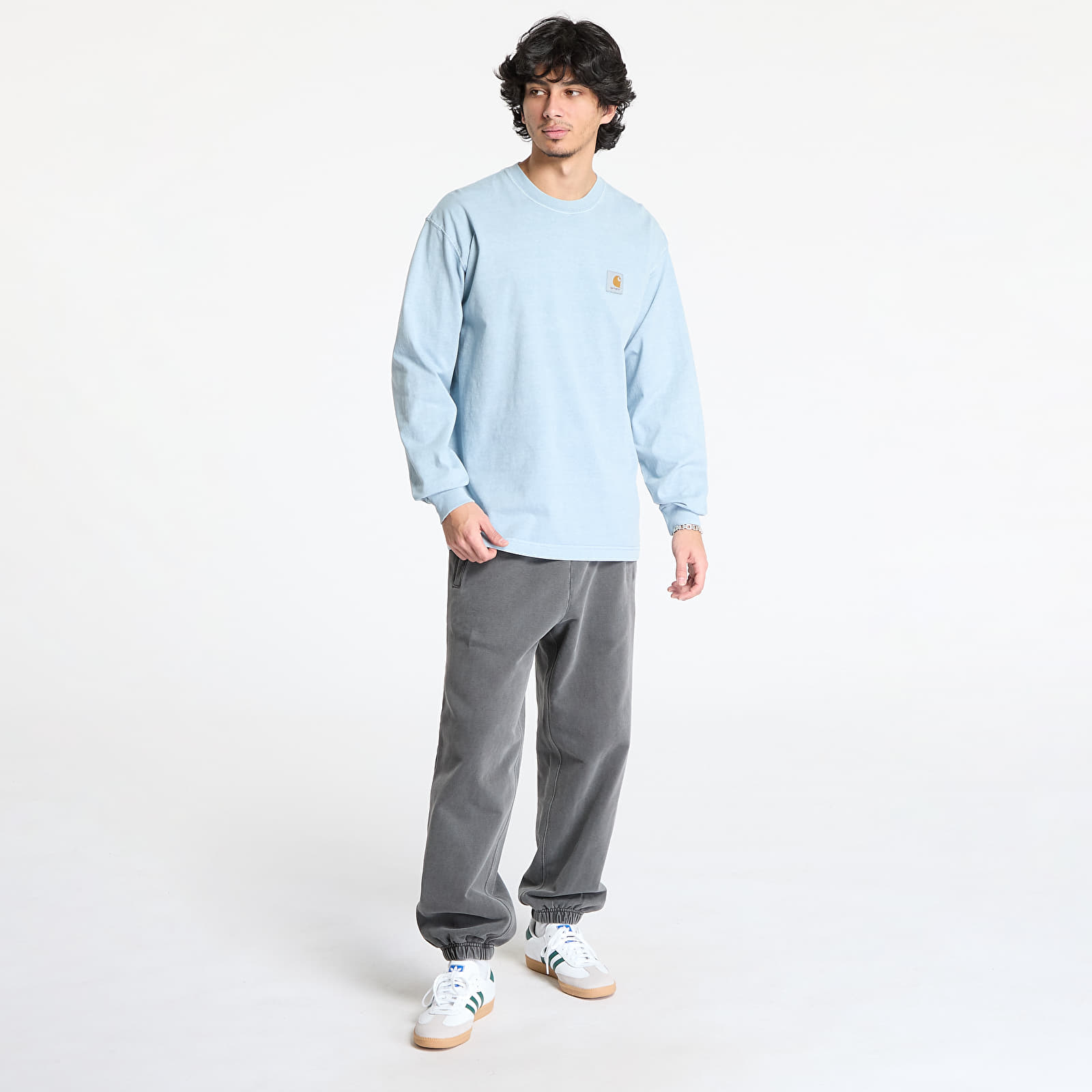 T-särgid Carhartt WIP L/S Vista T-Shirt UNISEX Dusty Ice Garment Dyed