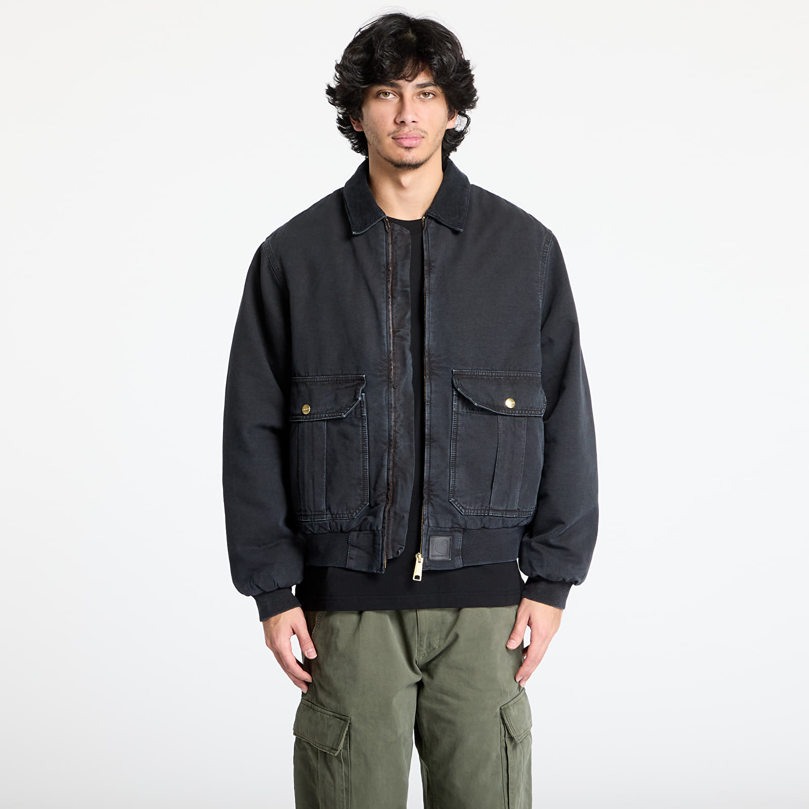 Jacken Carhartt WIP Stanton Jacket UNISEX Black/ Black Stone Washed