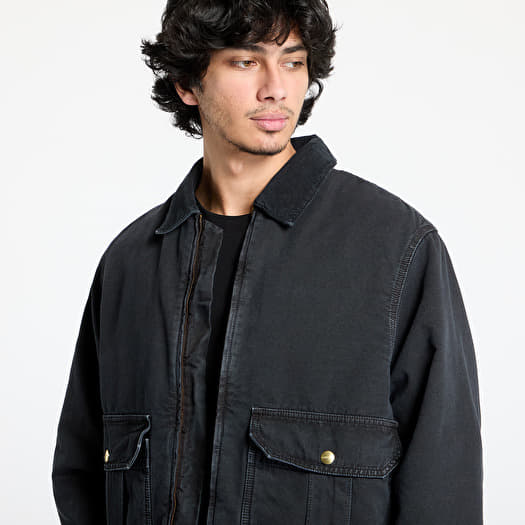 Jackets Carhartt WIP Stanton Jacket UNISEX Black/ Black Stone Washed |  Queens