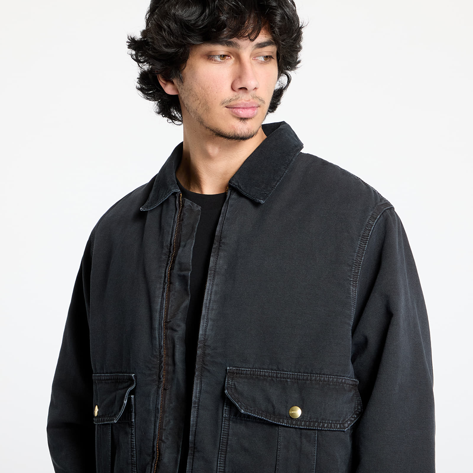 Jacken Carhartt WIP Stanton Jacket UNISEX Black/ Black Stone Washed