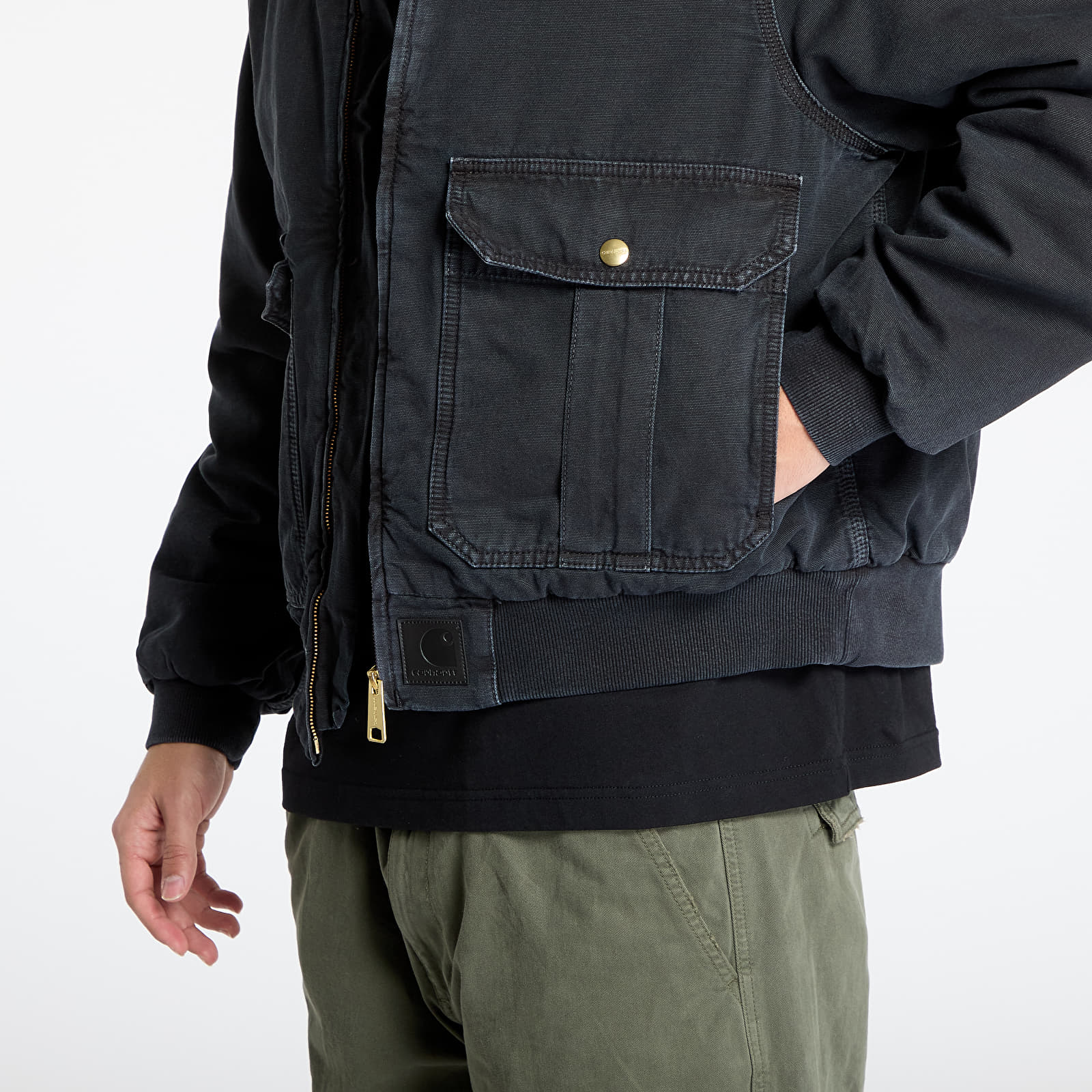 Jacken Carhartt WIP Stanton Jacket UNISEX Black/ Black Stone Washed