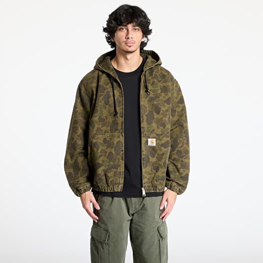 Men's jackets Carhartt WIP Duck Active Jacket UNISEX Camo Duck/ Green/  Office Green Garment Dyed | Queens