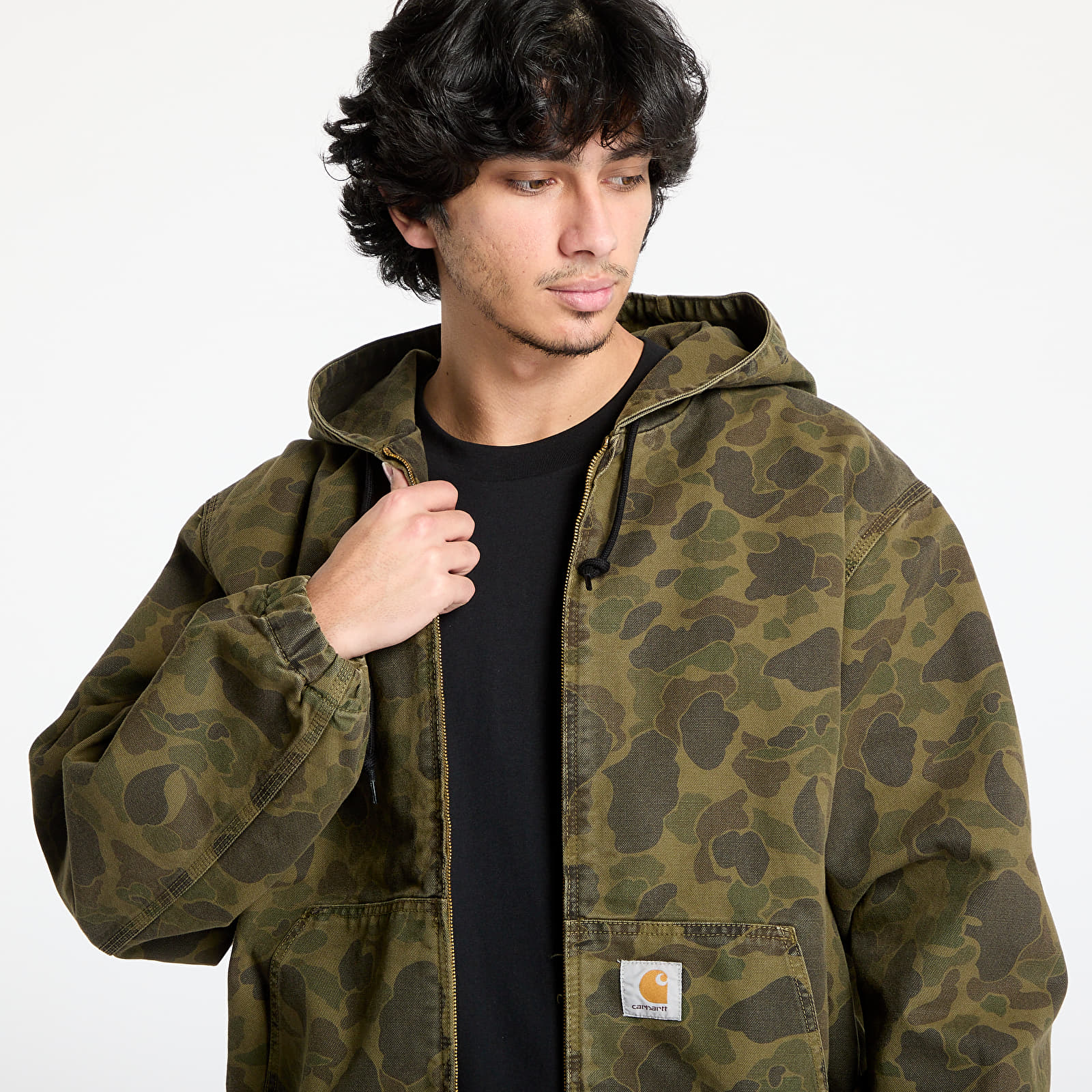 Men's jackets Carhartt WIP Duck Active Jacket UNISEX Camo Duck/ Green/ Office Green Garment Dyed