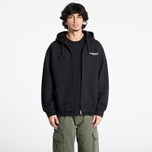 Sweatshirt Carhartt WIP Hooded Runaway Sweat Jacket UNISEX Black/ Wax Stone Washed