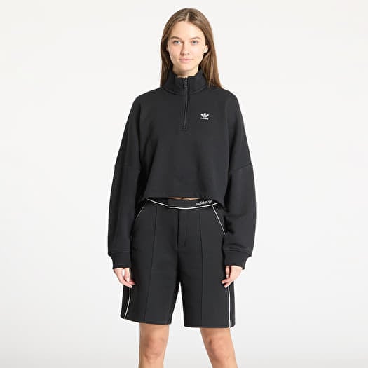 Kampsun adidas Essentials French Terry Half Zip Sweatshirt Black