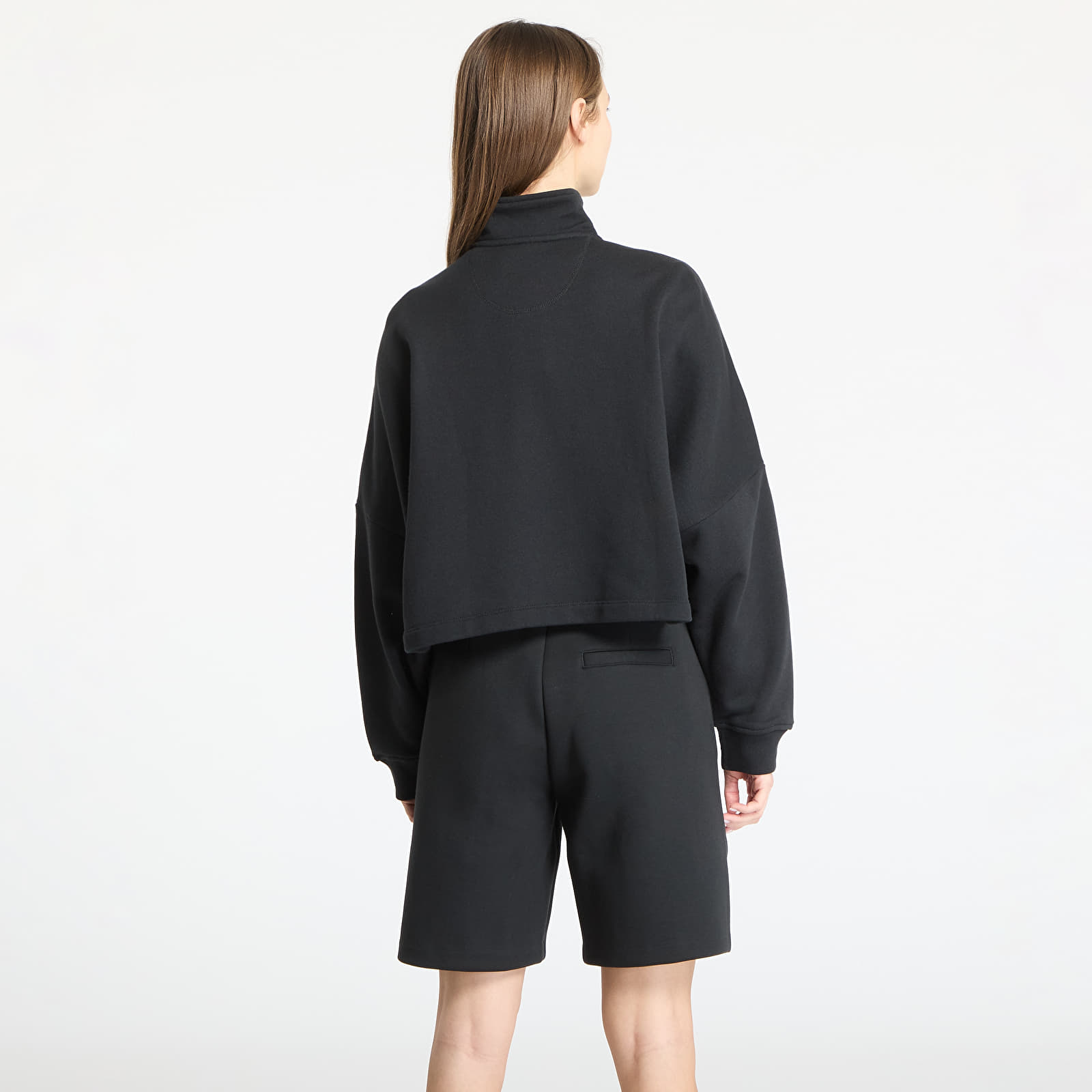 Women's Sweatshirts adidas Essentials French Terry Half Zip Sweatshirt Black