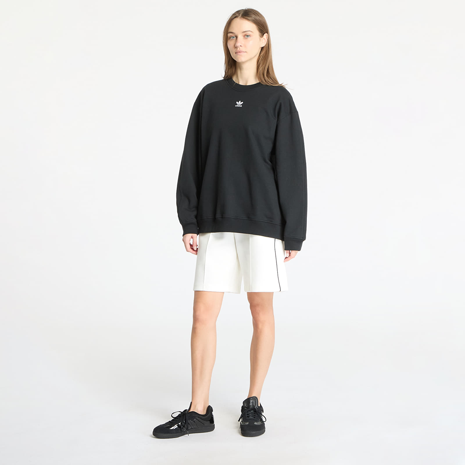 Women's Sweatshirts adidas Essentials Oversized French Terry Sweatshirt Black